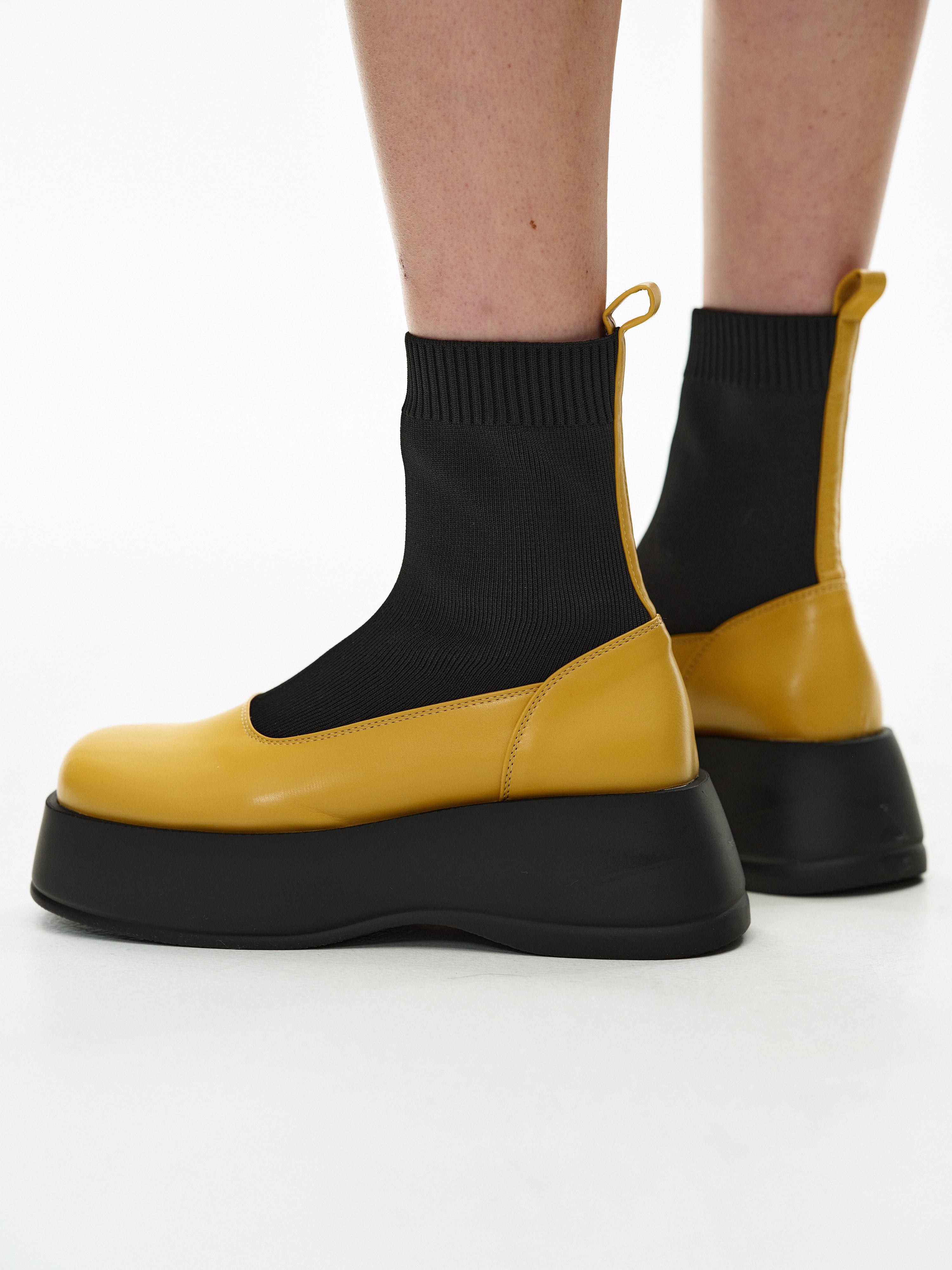 Mustard shop sock boots