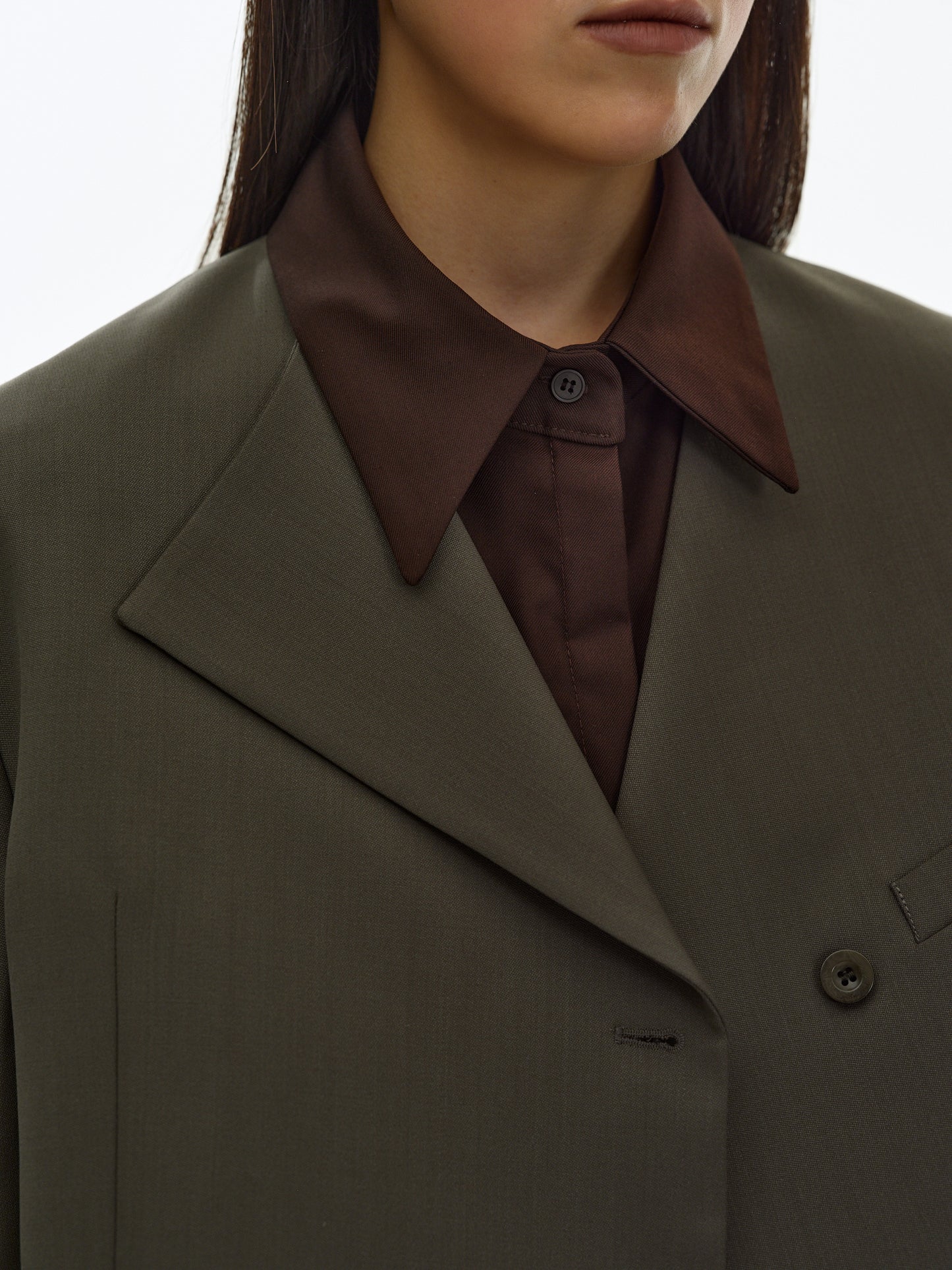 Flap Collar Blazer, Khaki