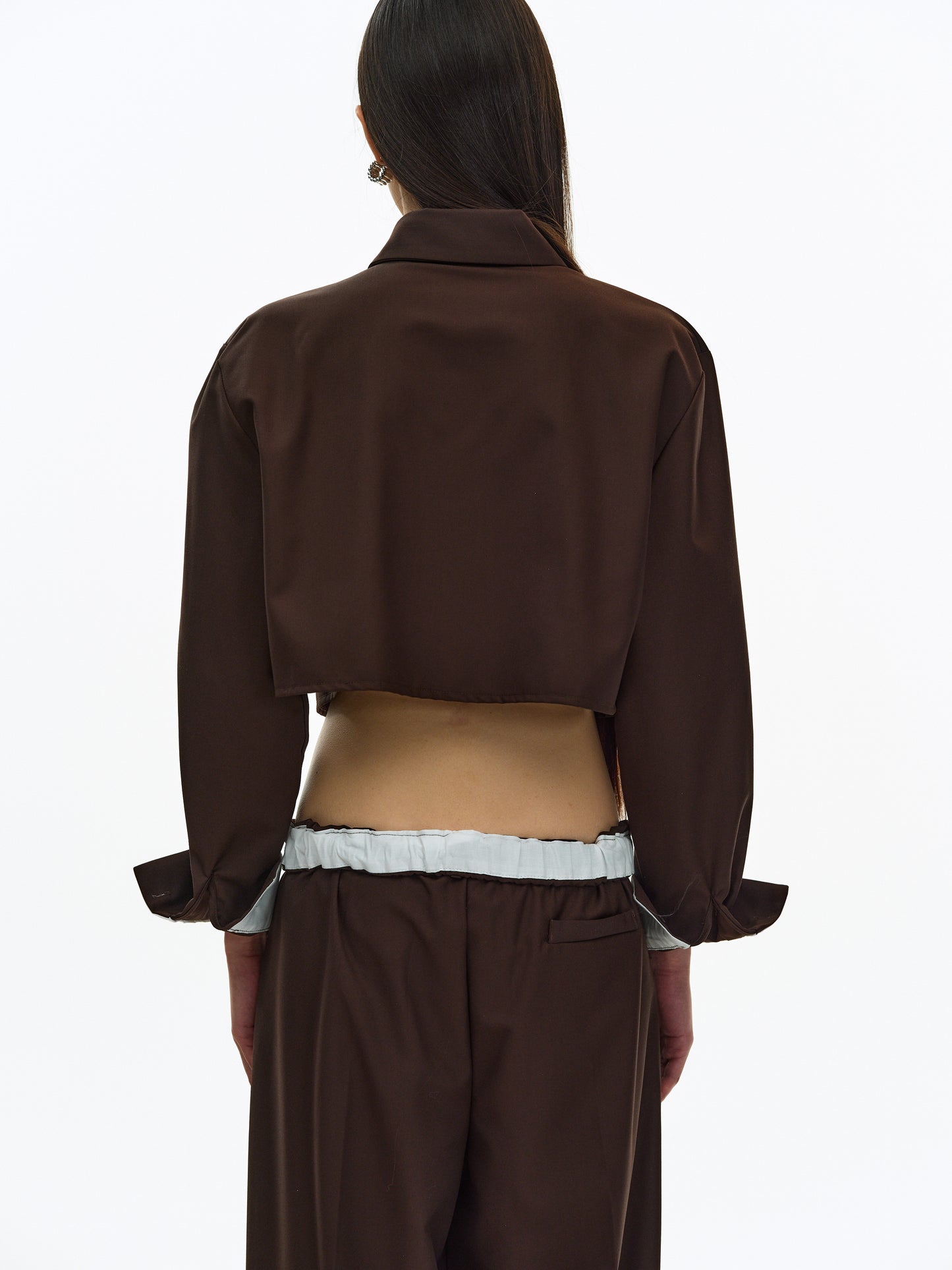 Folded Cuff Shirt, Acajou