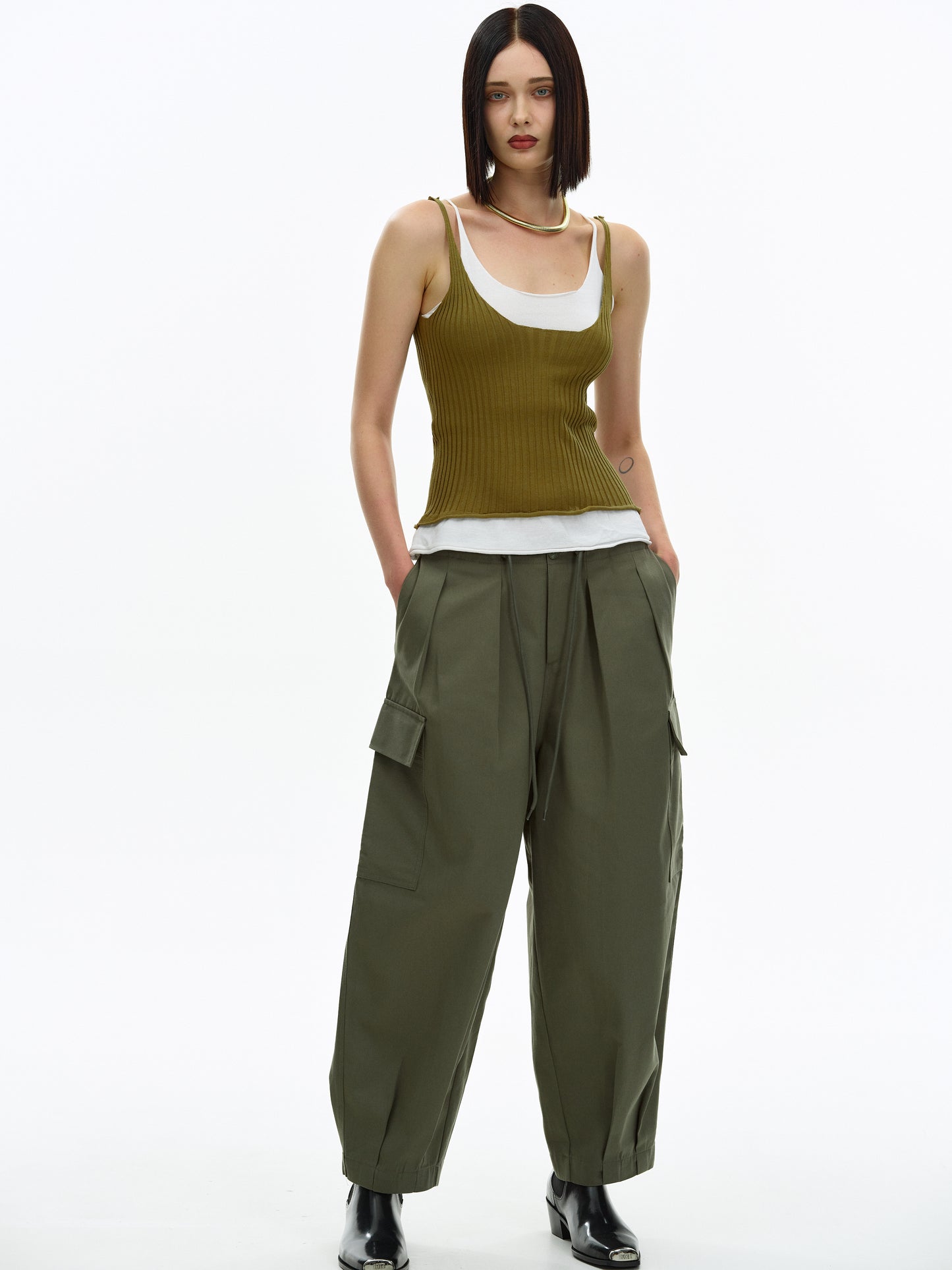 Oversized Cargo Pants, Oakmoss