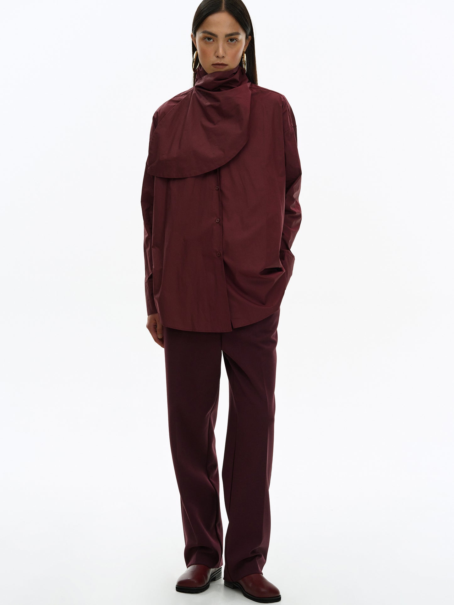 Stretch Slim Trousers, Bordeaux