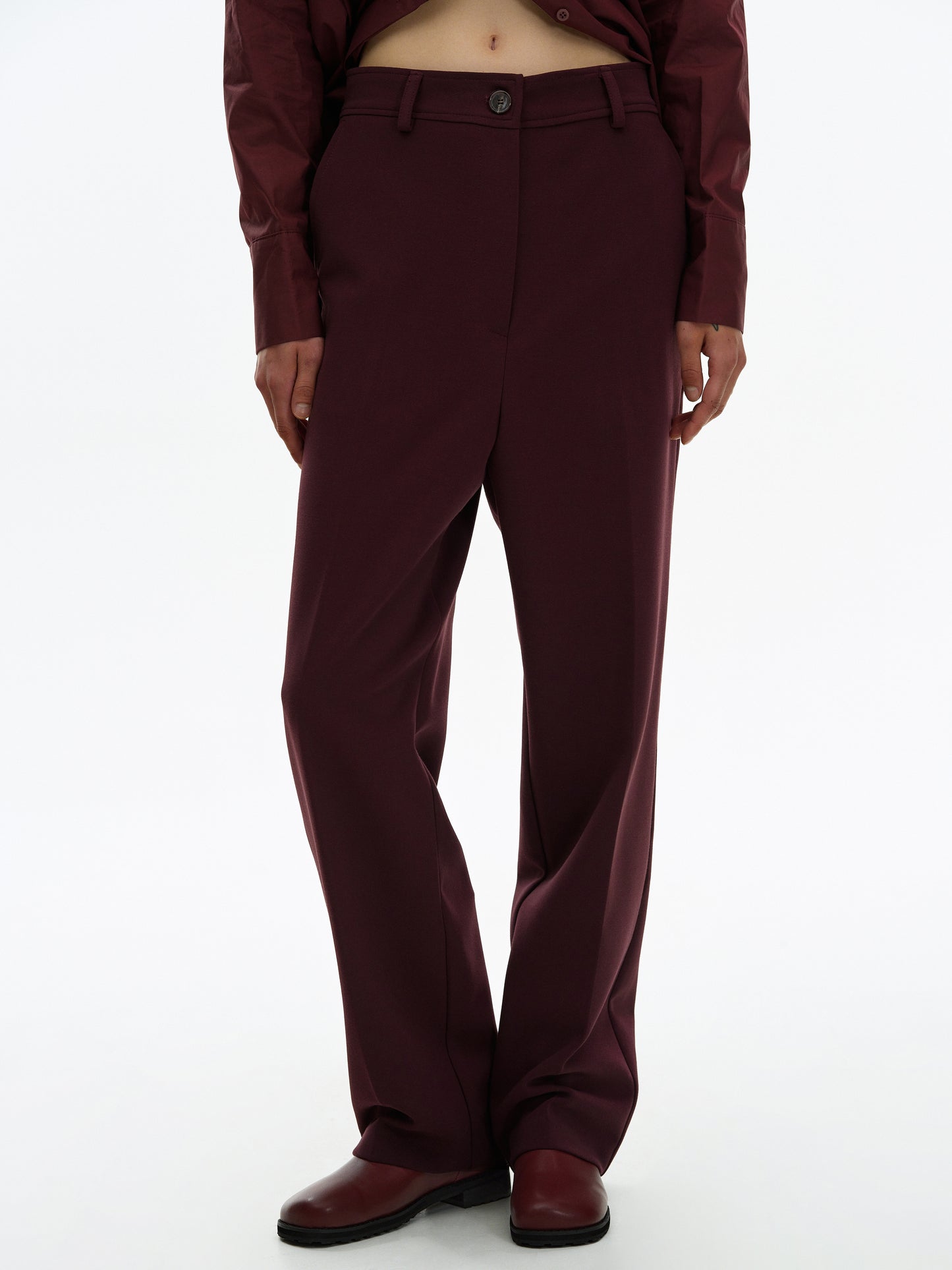 Stretch Slim Trousers, Bordeaux