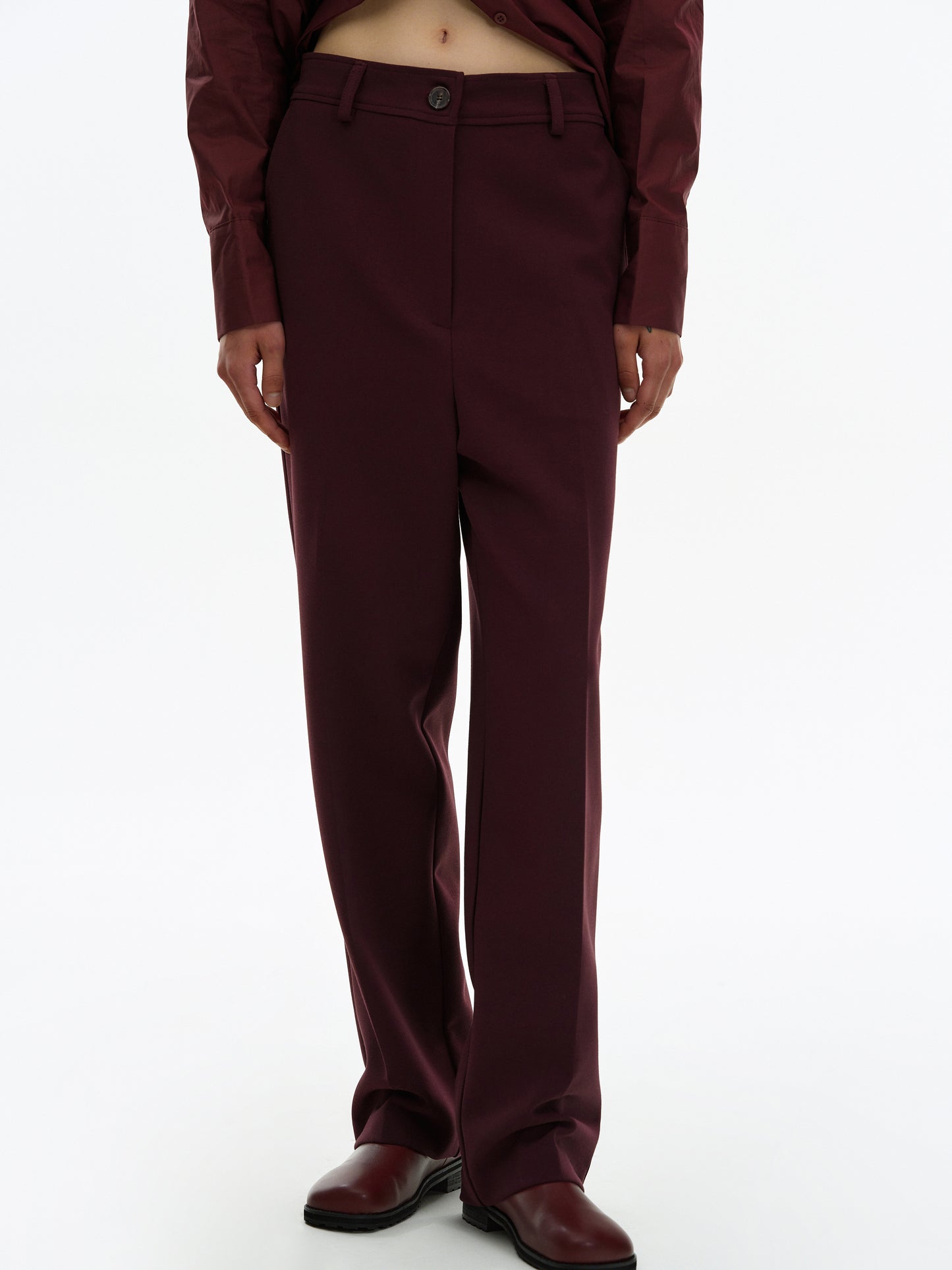 Stretch Slim Trousers, Bordeaux