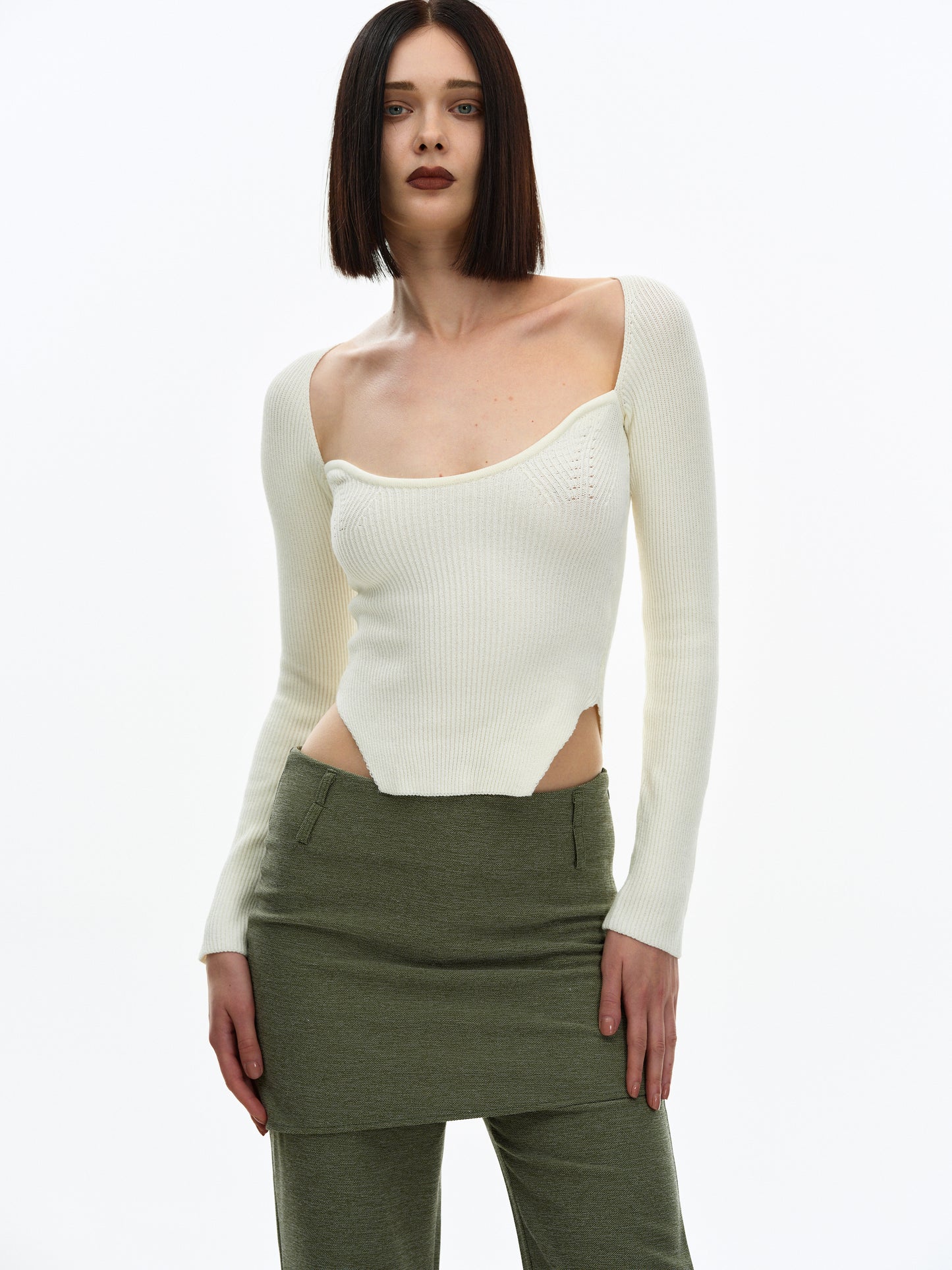 Sweetheart Rib Knit, Powder