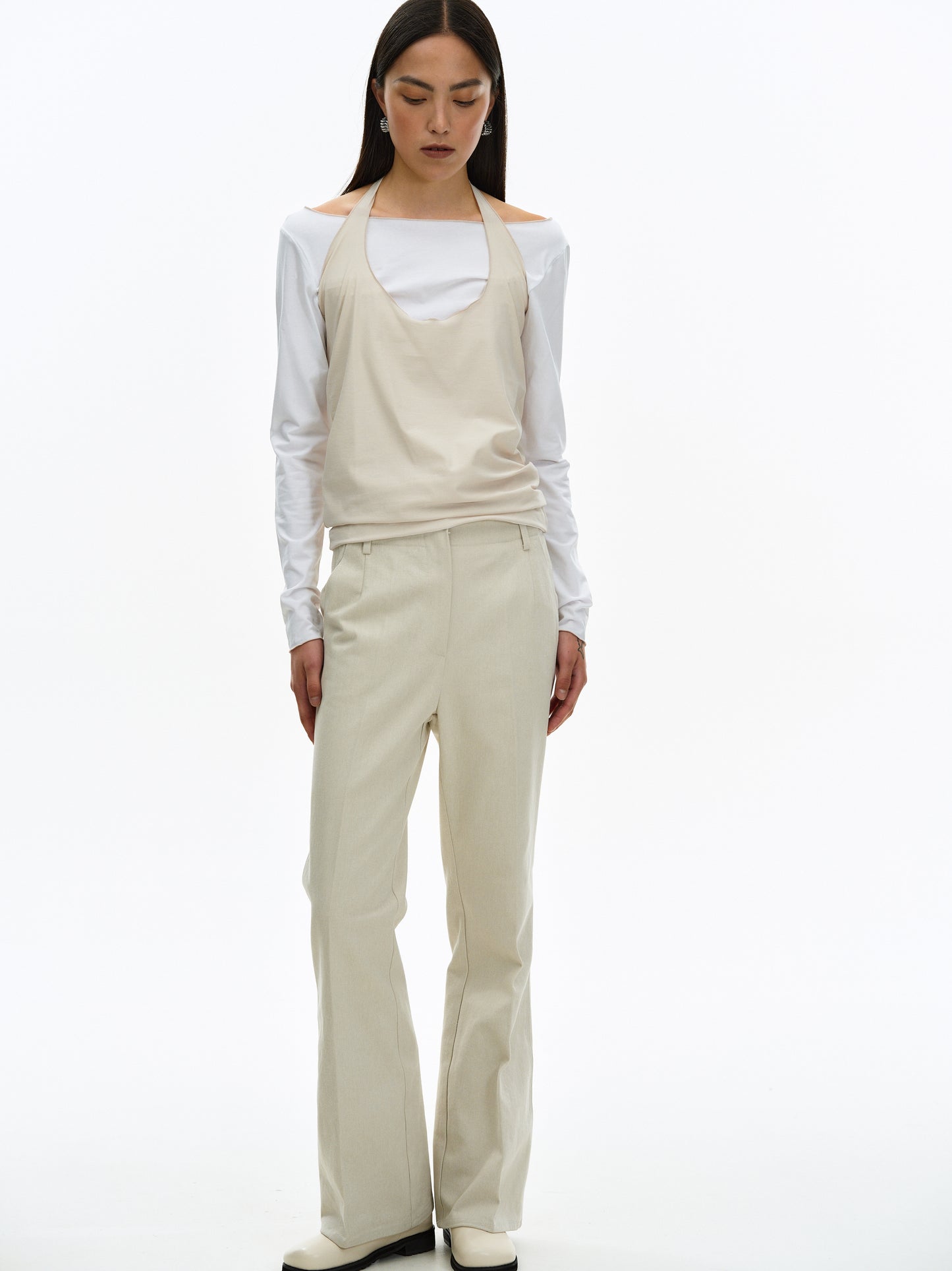 2Way Layered Top, Ivory