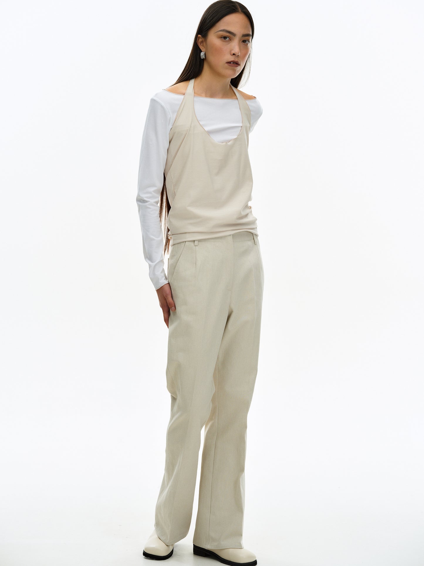 2Way Layered Top, Ivory