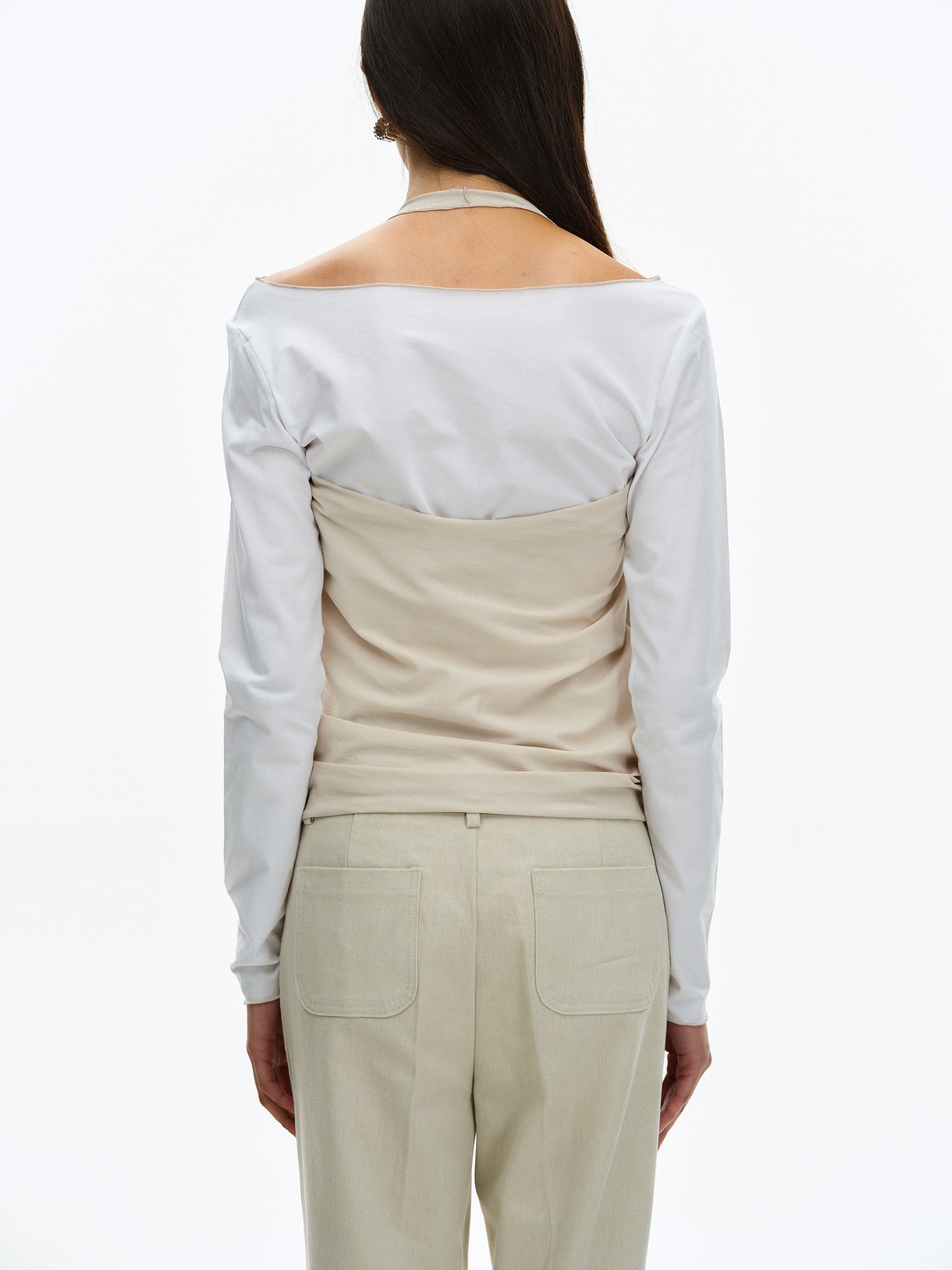 2Way Layered Top, Ivory