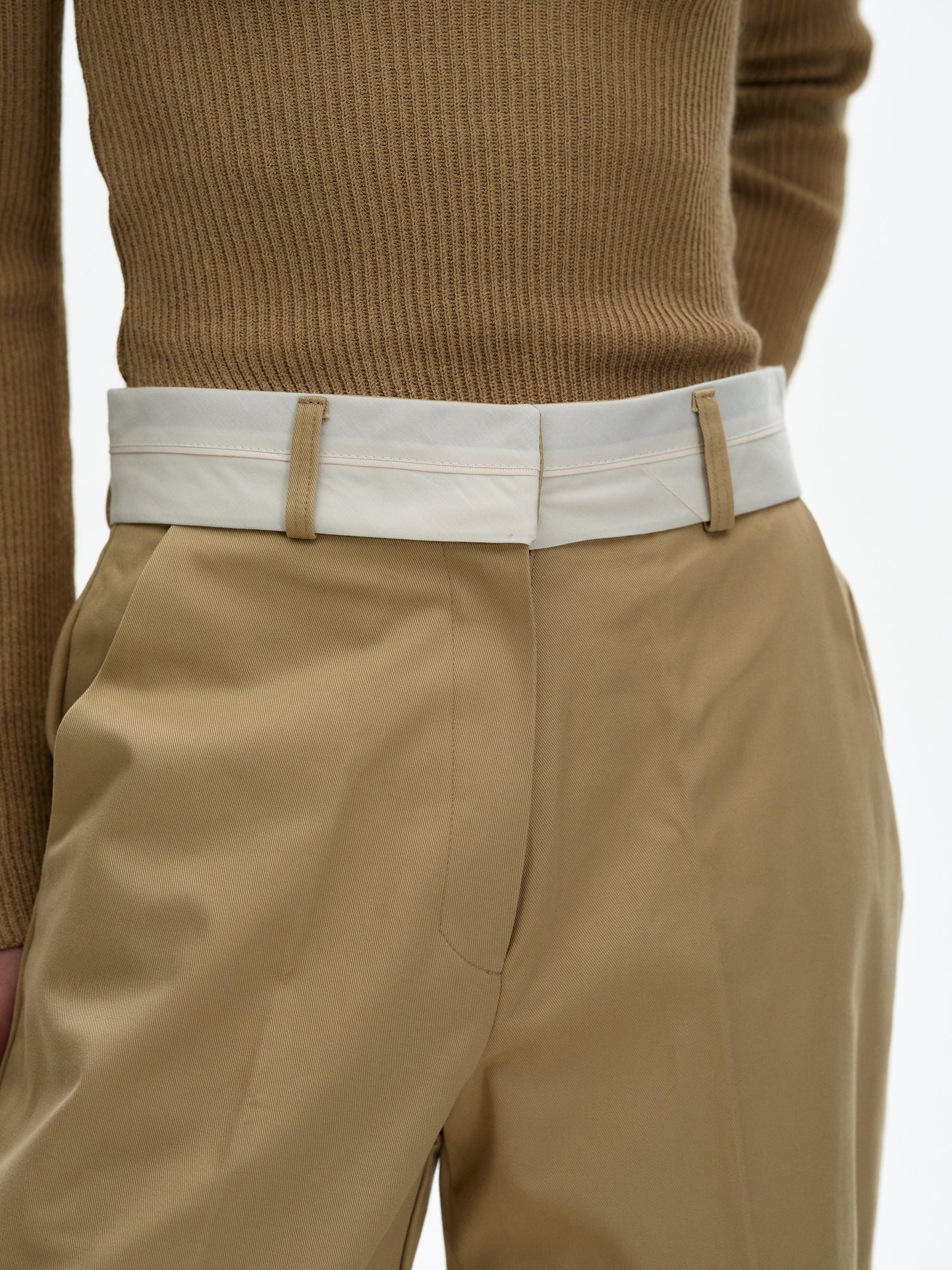 Reversed Chino Trousers, Biscuit