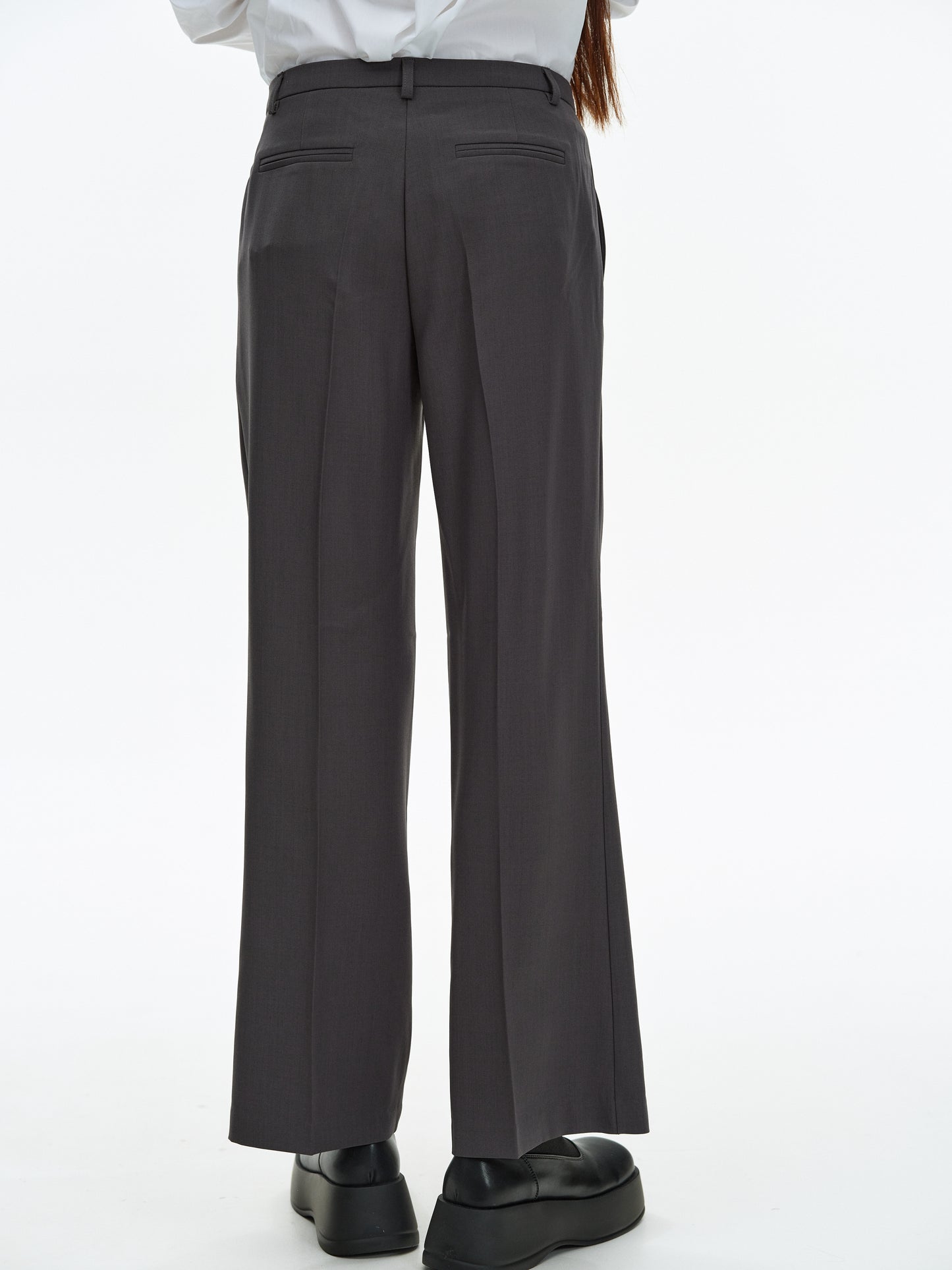 Slim Suit Trousers, Asphalt