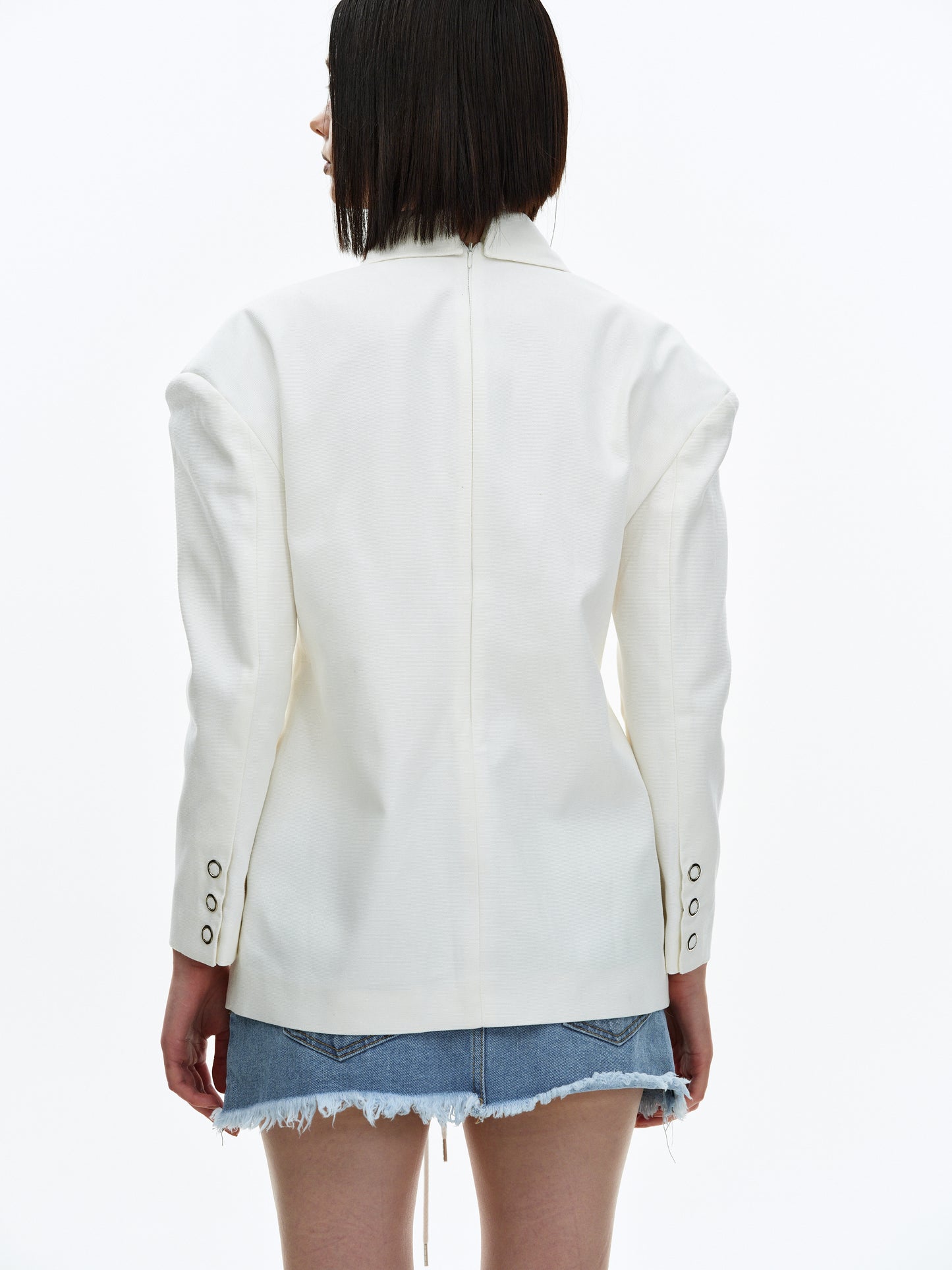 Lace-Up Overshirt, White