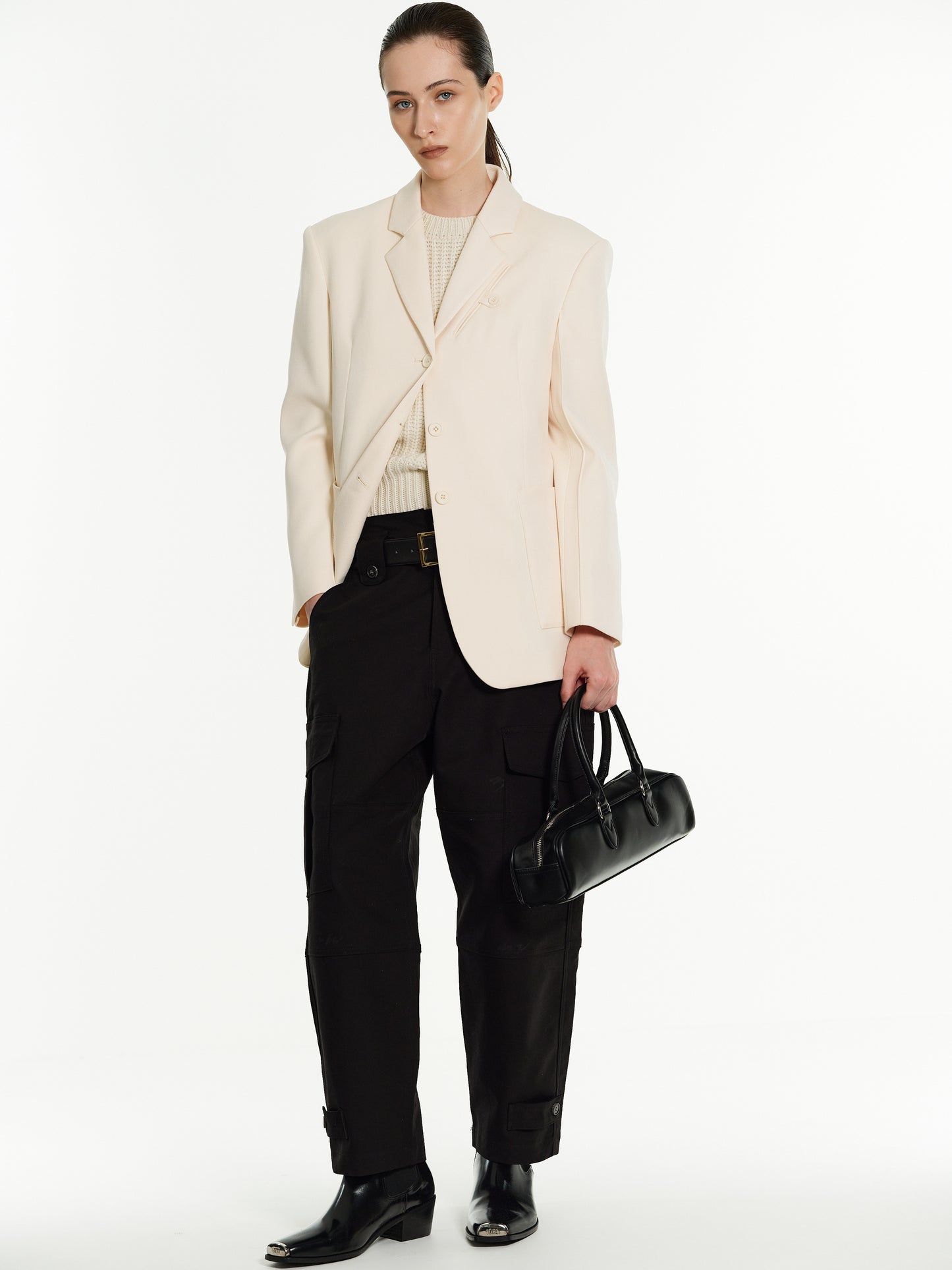 Masculine Blazer, Almond