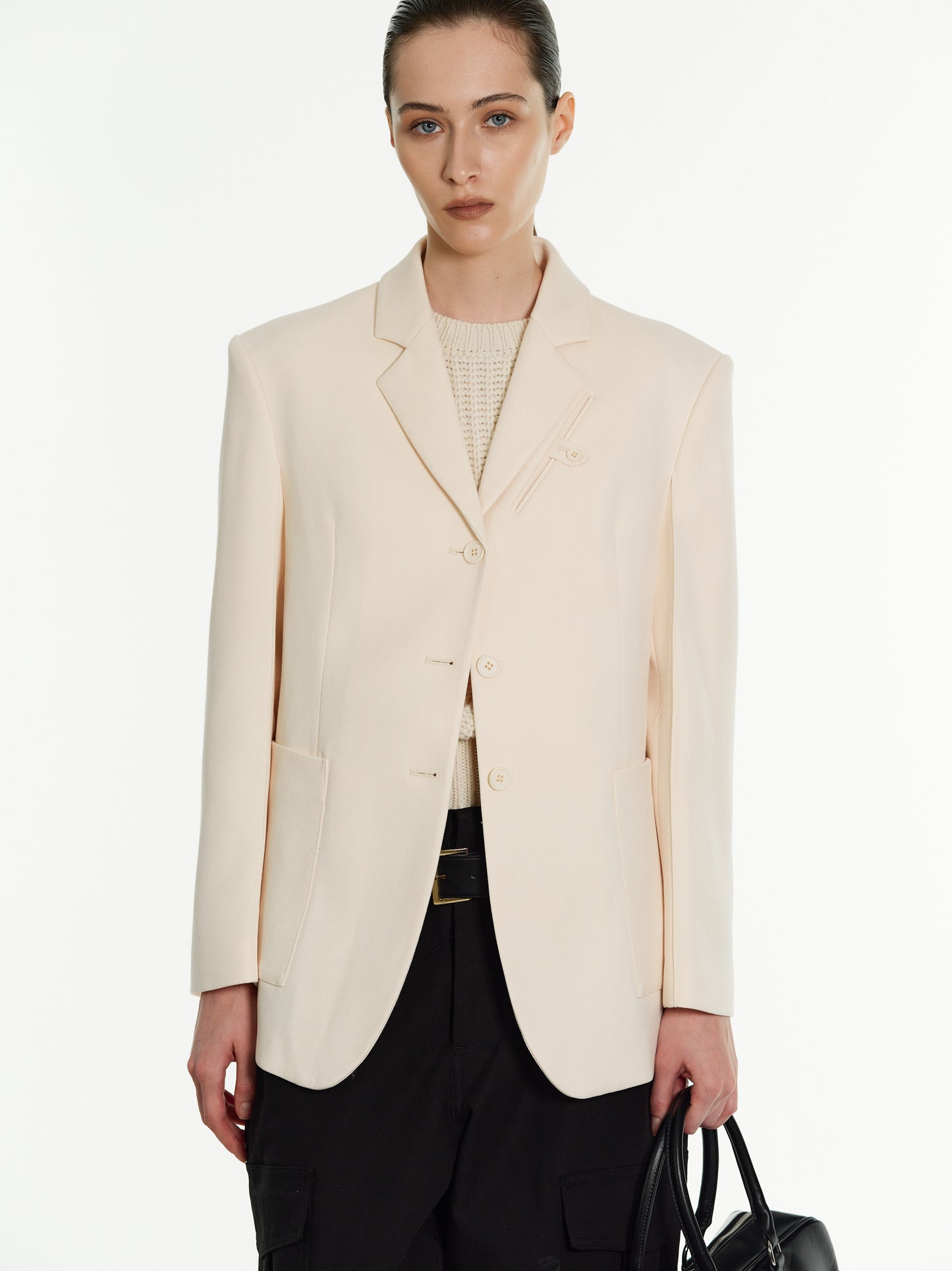 Masculine Blazer, Almond