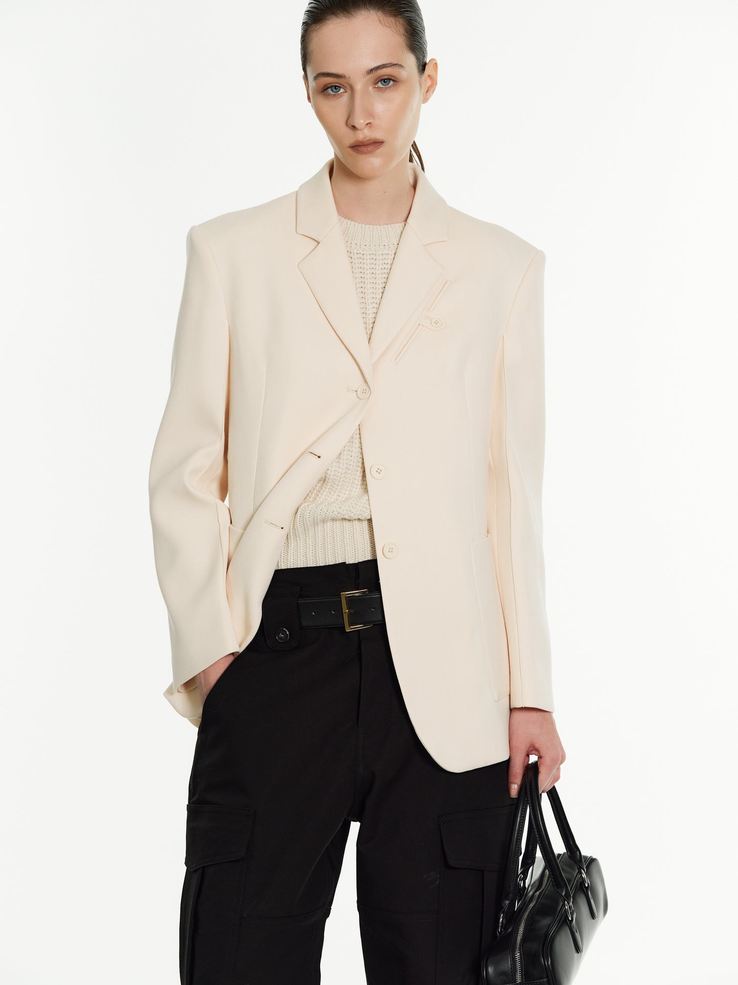Masculine Blazer, Almond