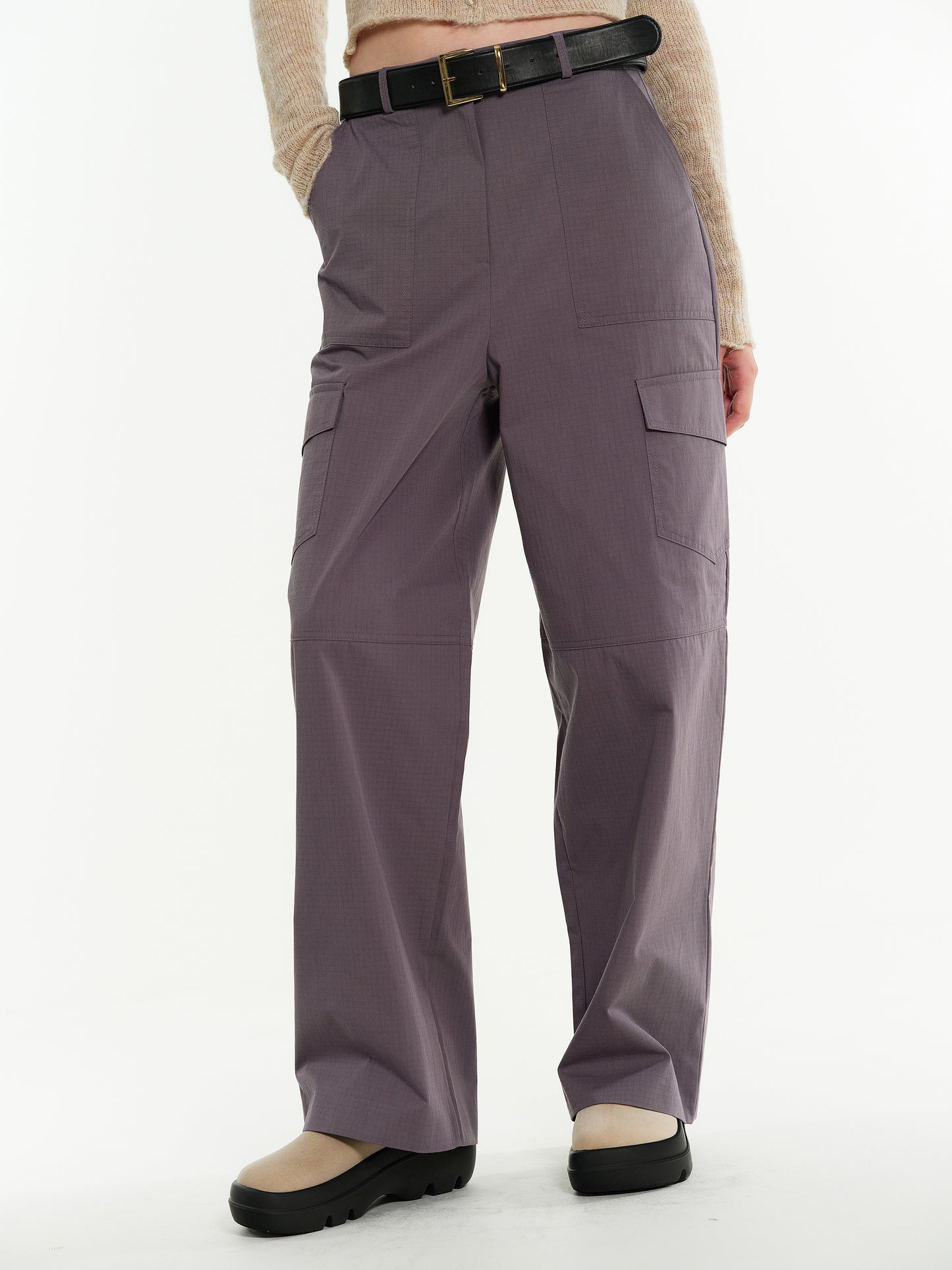 Paneled Cargo Pants, Lavender