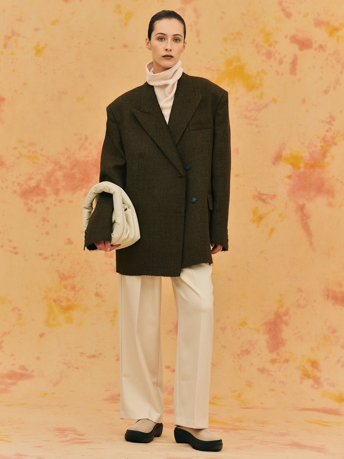Padded Tote Bag, Porcelain