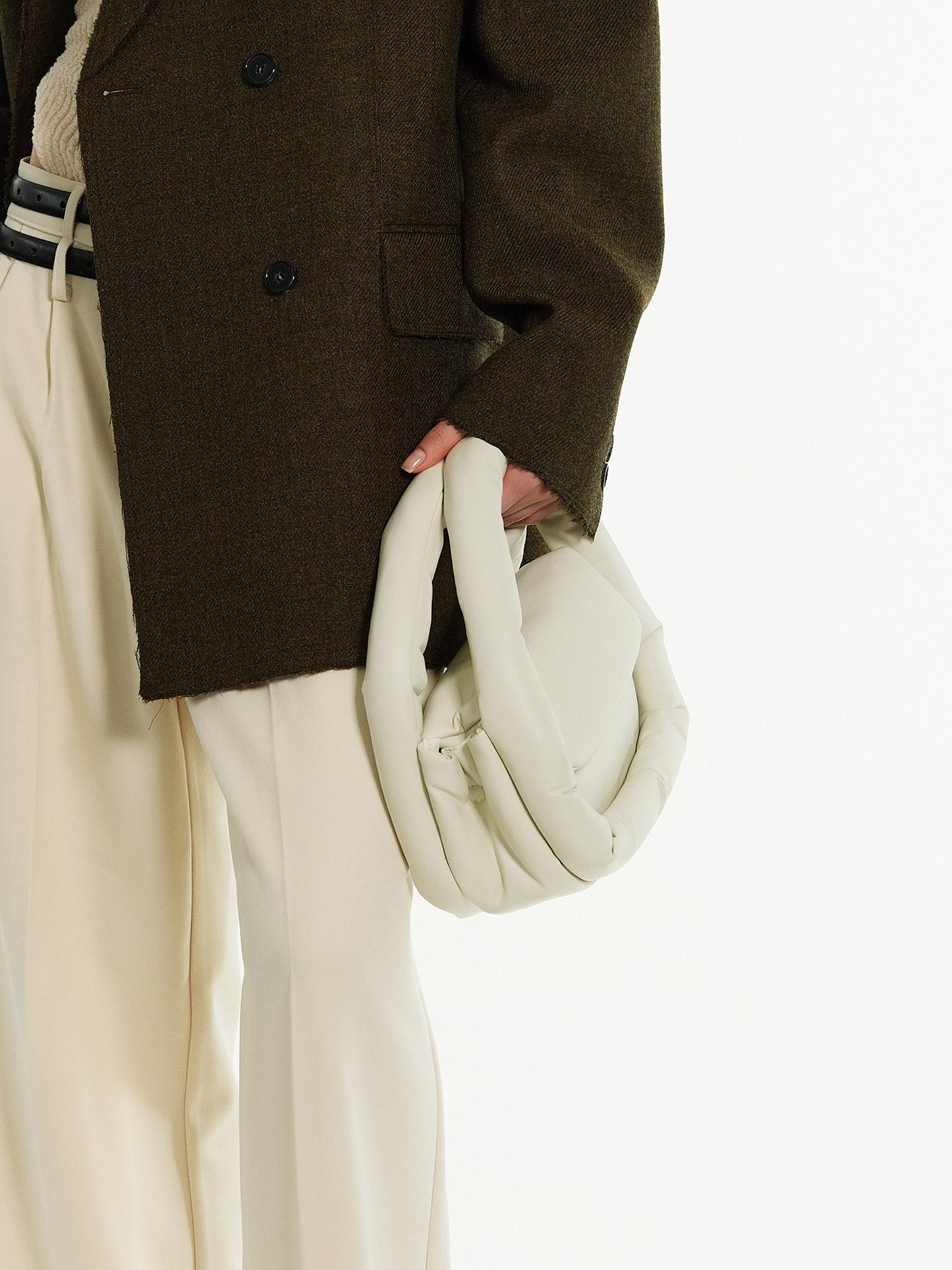 Padded Tote Bag, Porcelain