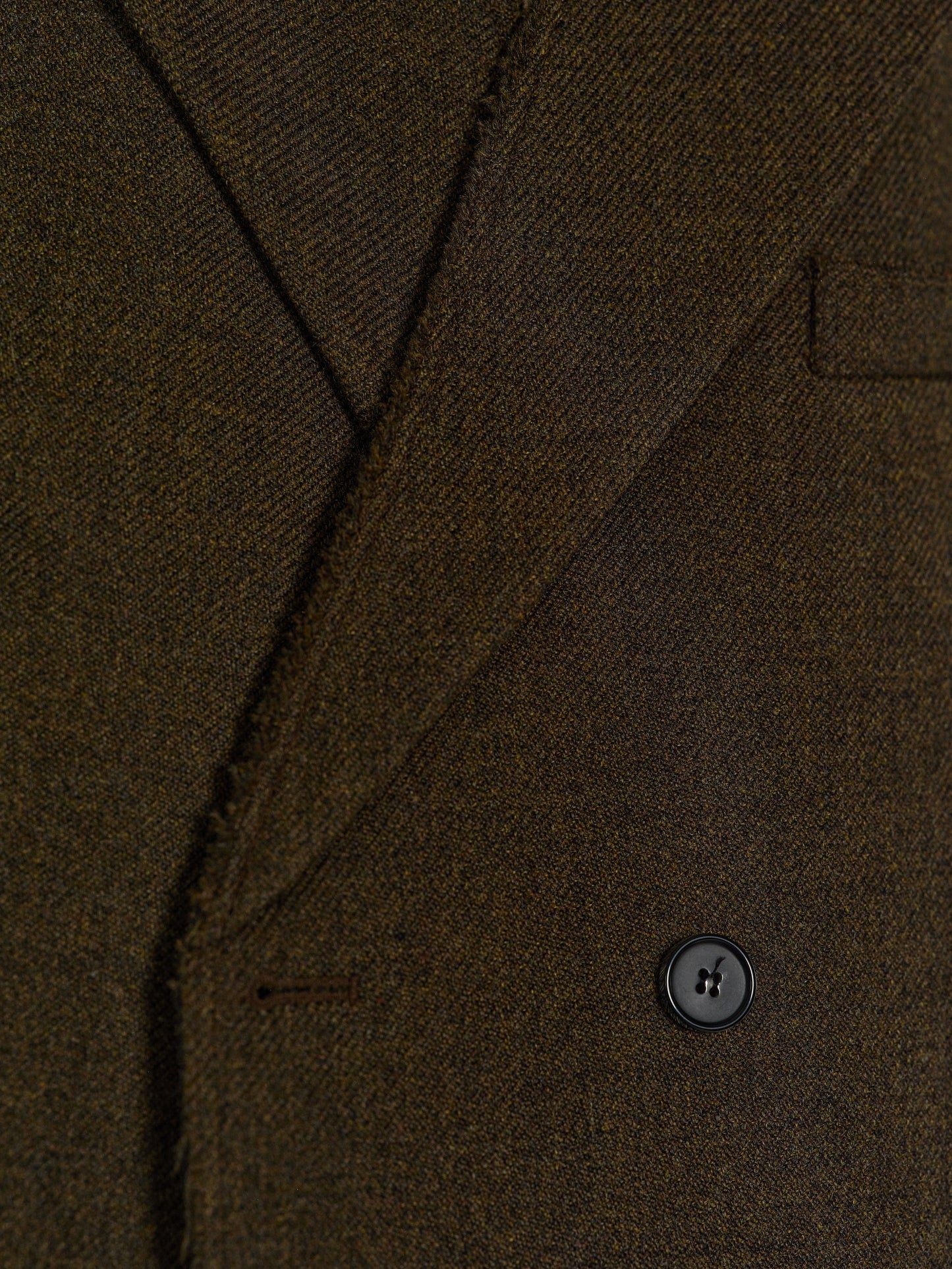 Wool Oversized Blazer, Dark Brown Melange