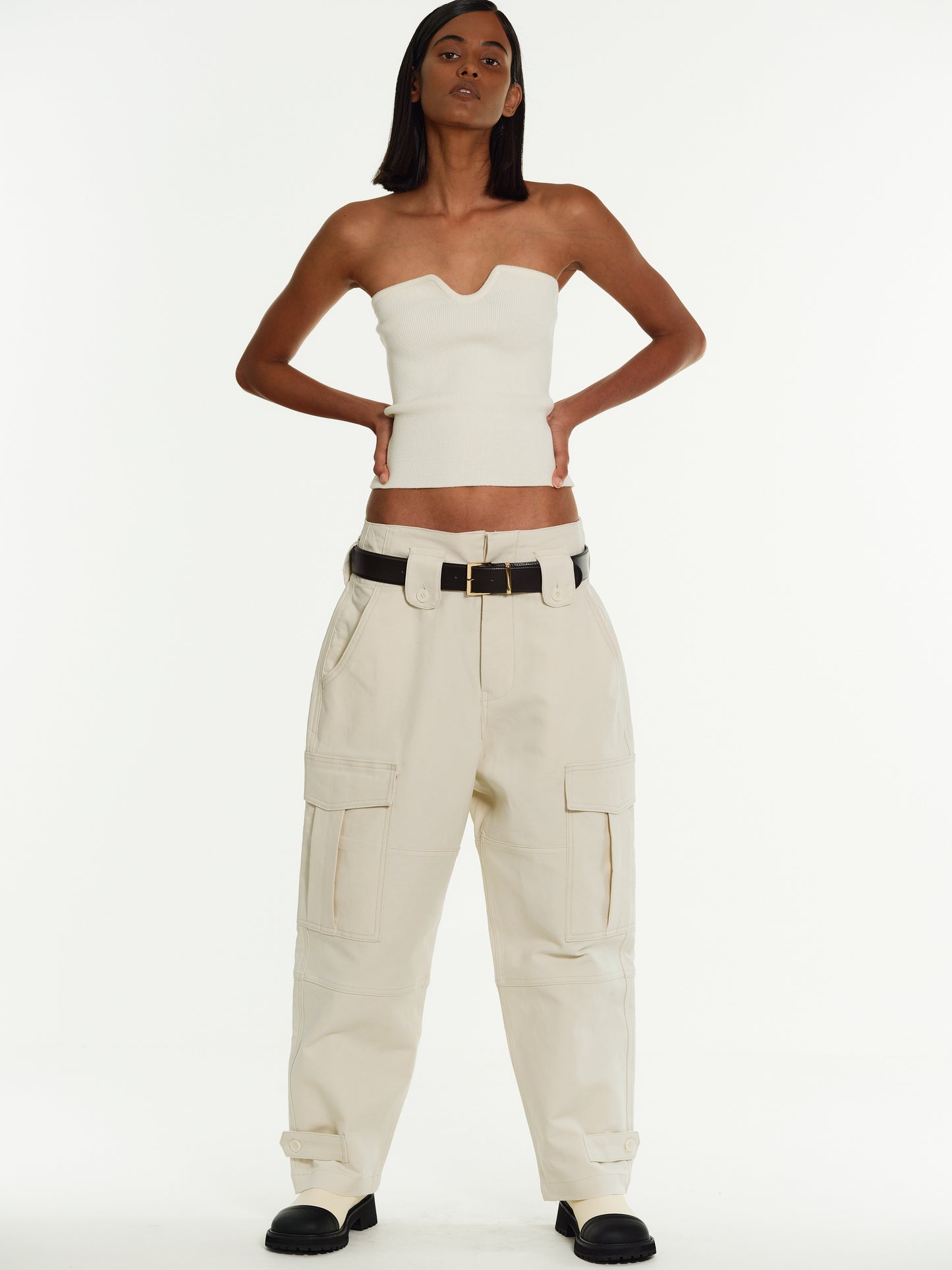 Strapless Sweetheart Knit, Ivory