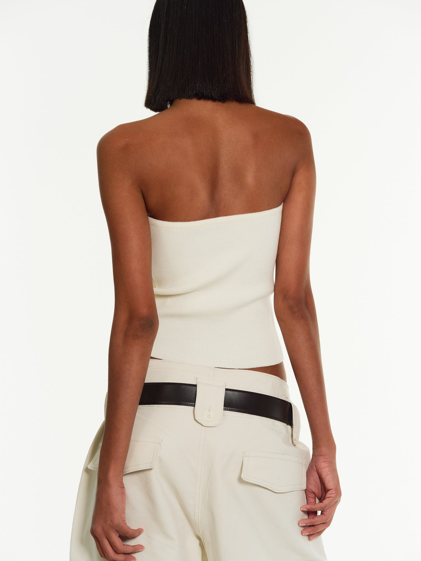 Strapless Sweetheart Knit, Ivory
