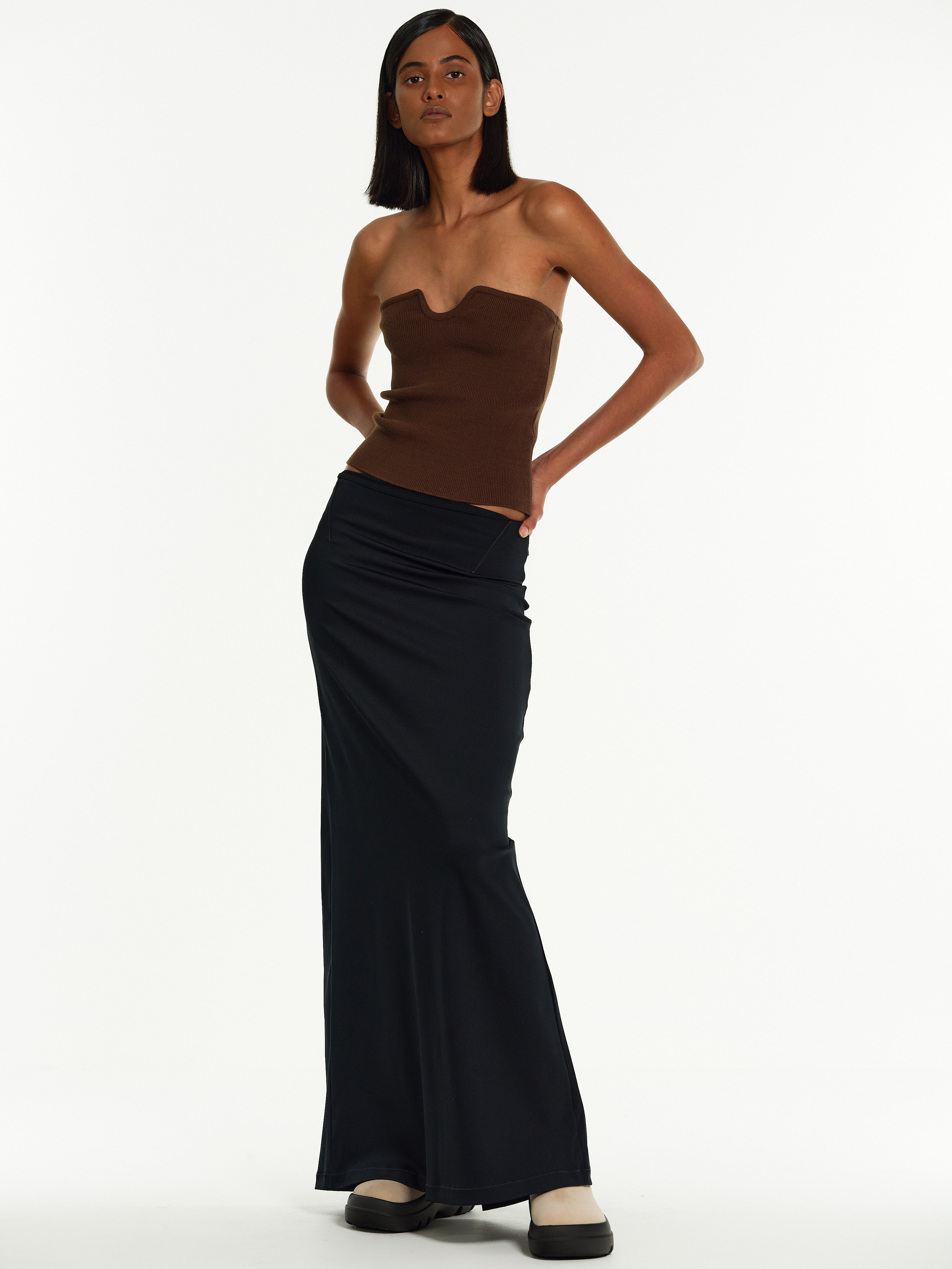 Jersey Maxi Skirt, Black – SourceUnknown