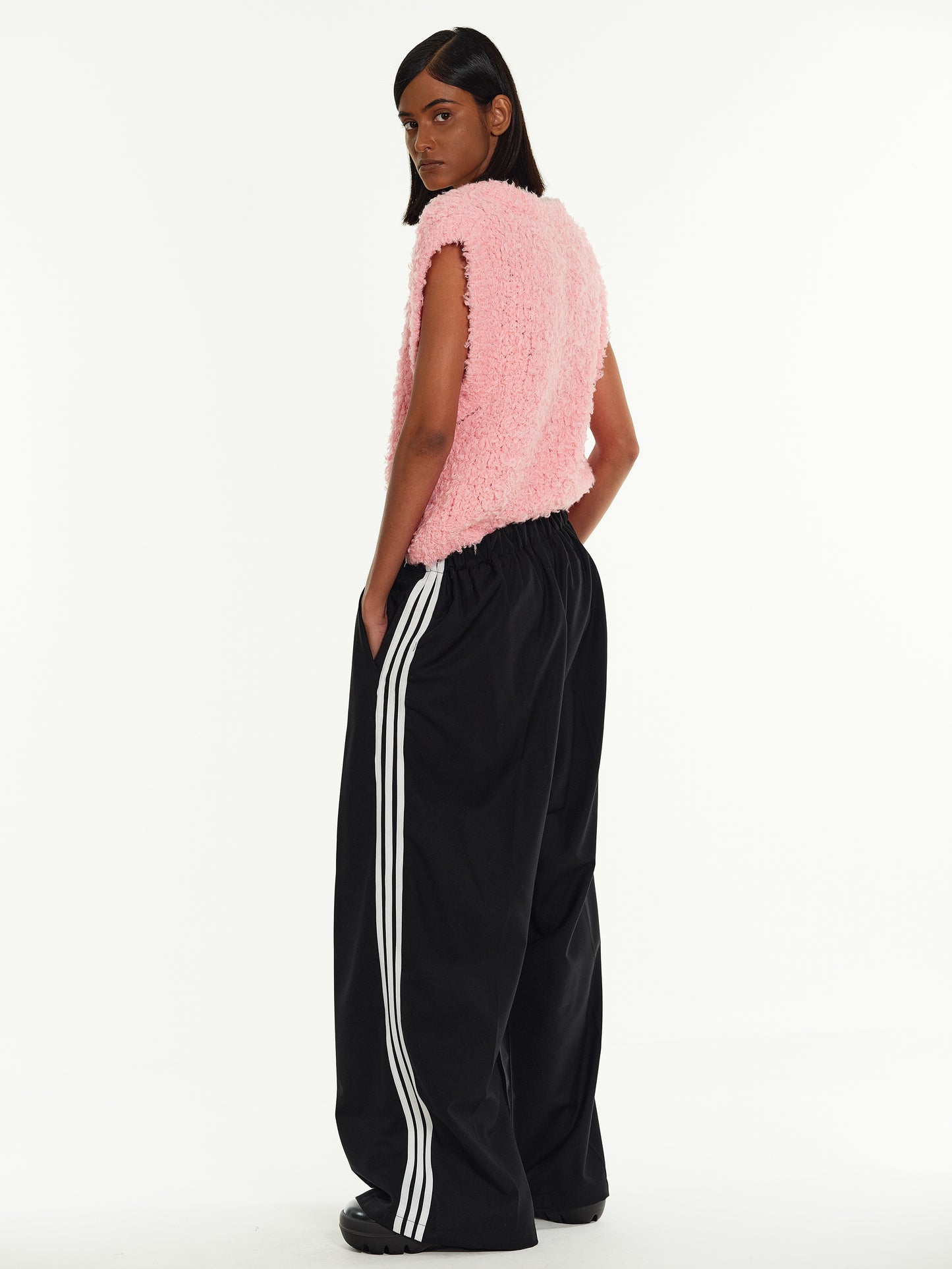 Bouclé Knit Vest, Pink