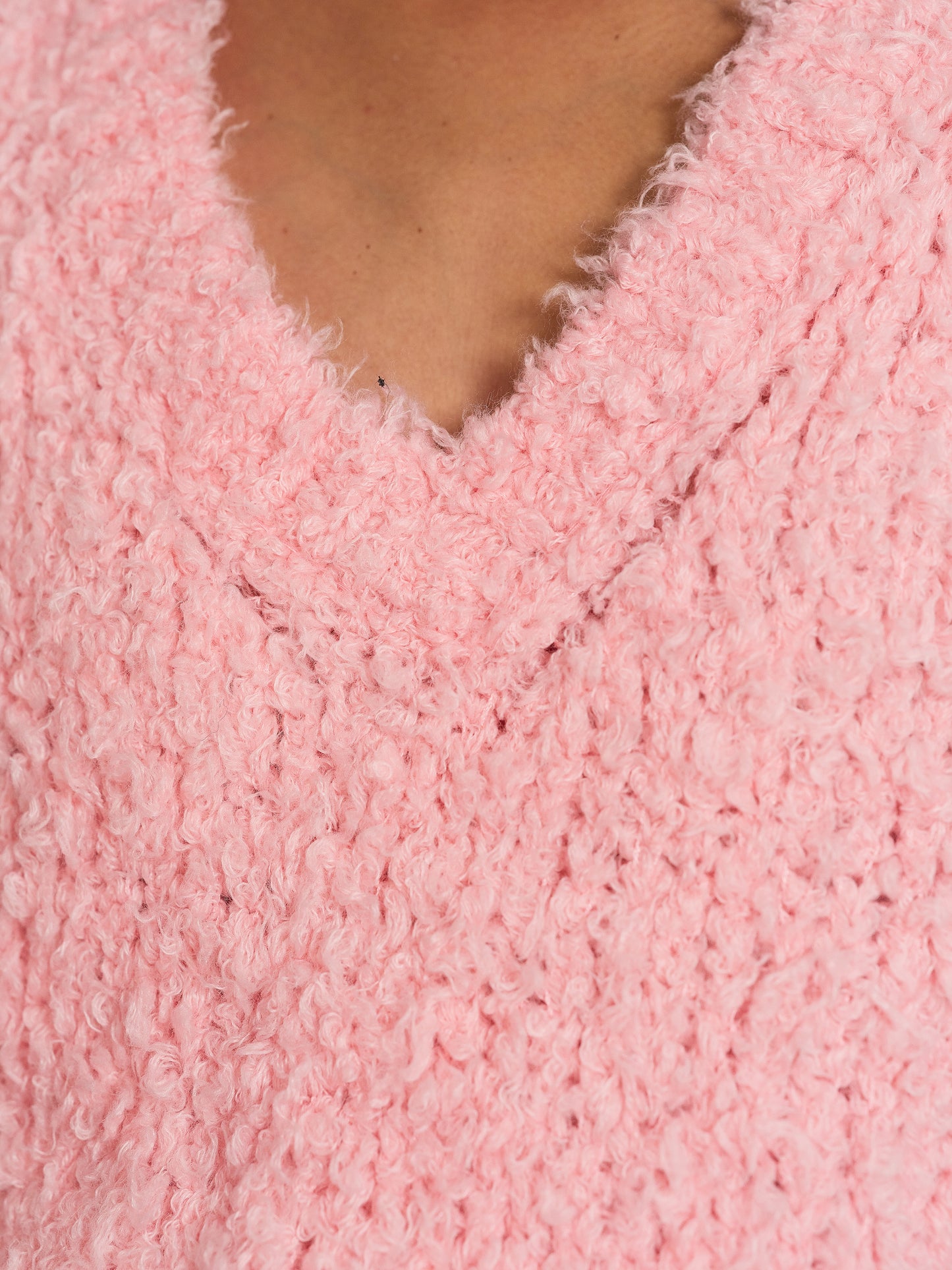 Bouclé Knit Vest, Pink