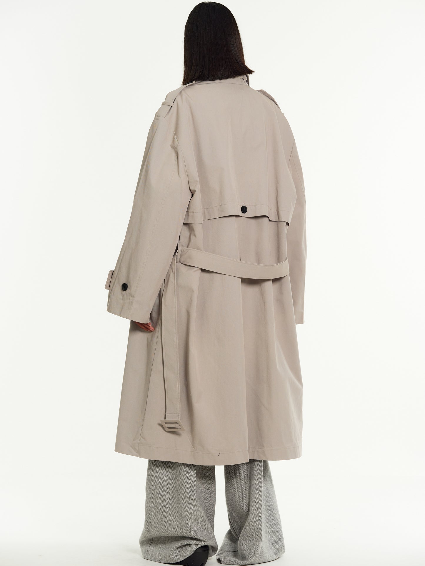 Unisex Trench Coat, Bisque