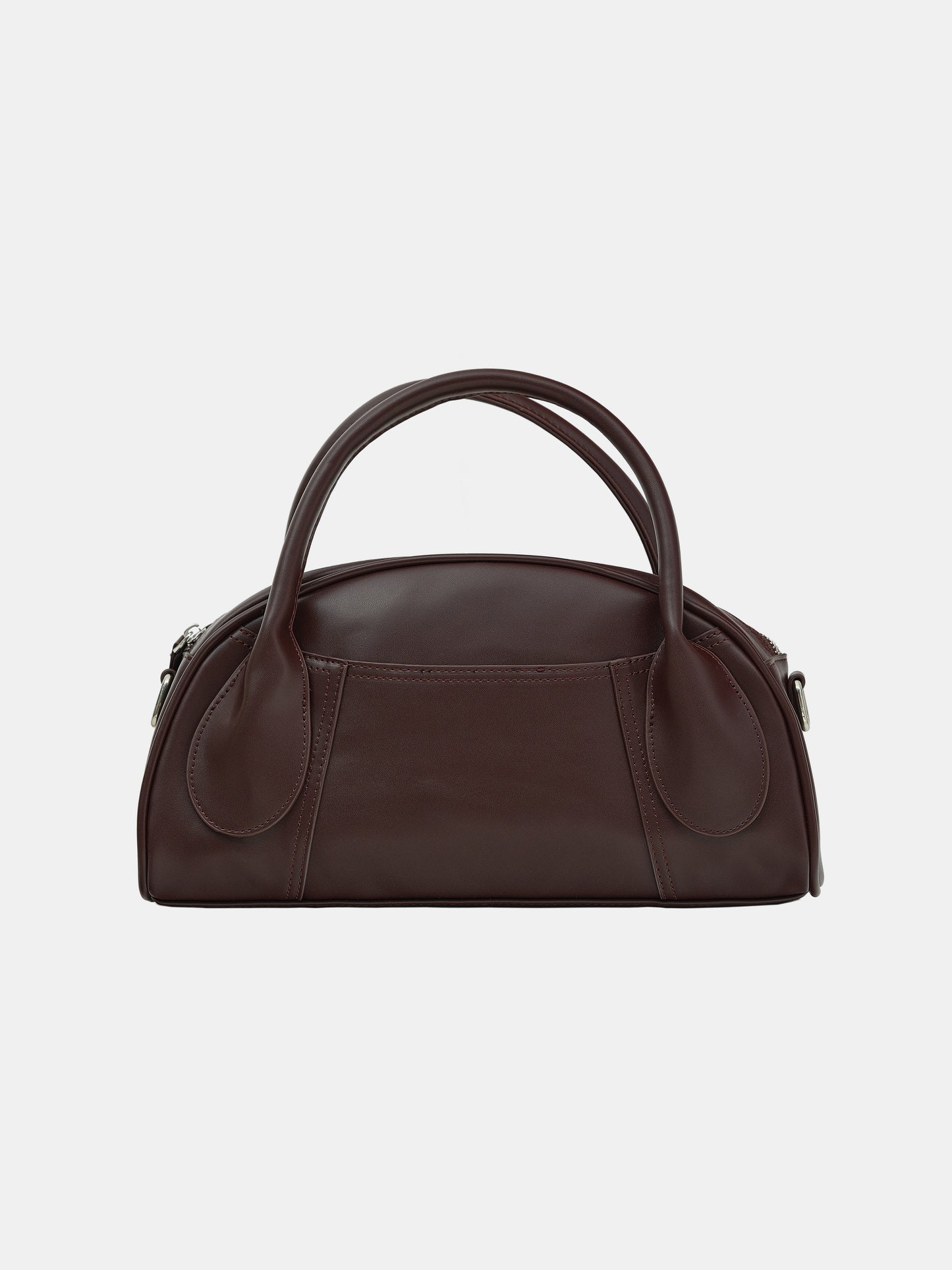 Leather Bowling Bag, Seal Brown