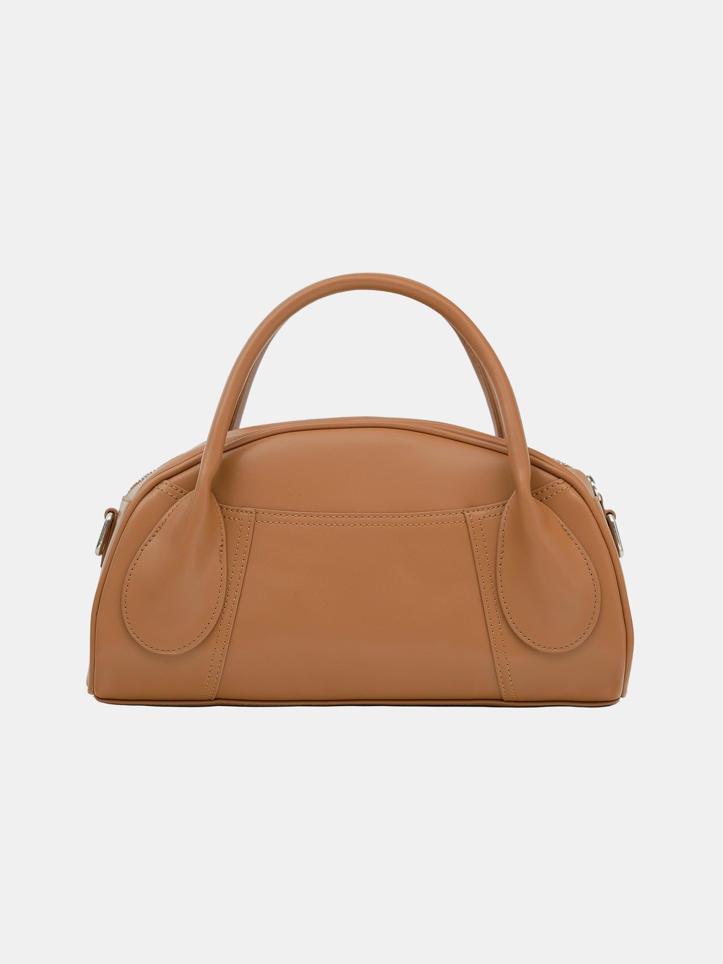 Leather Bowling Bag, Caramel