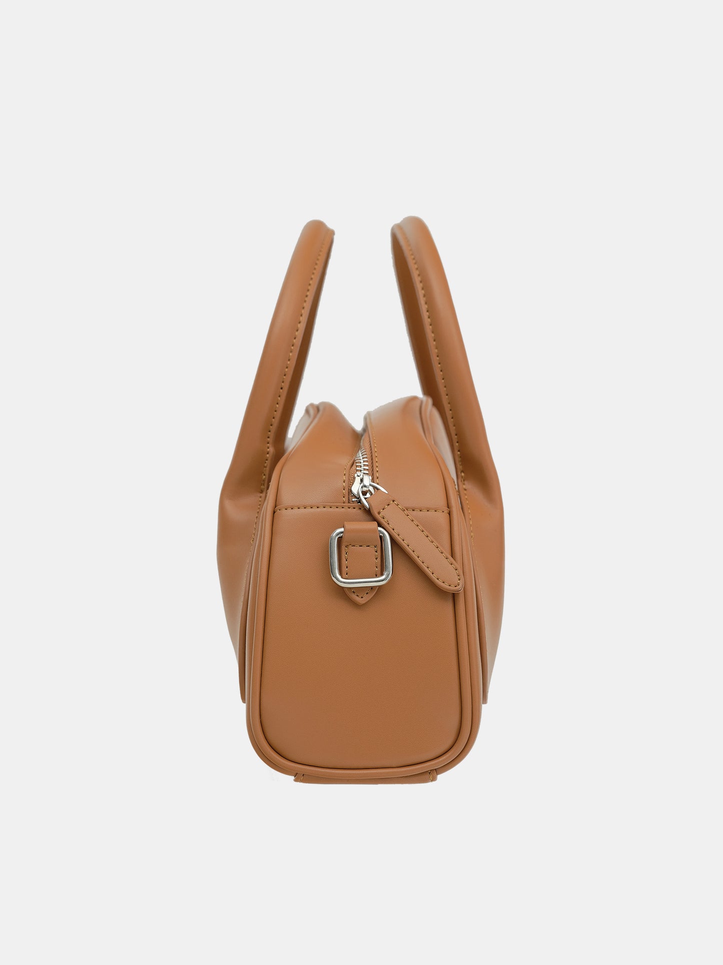 Leather Bowling Bag, Caramel