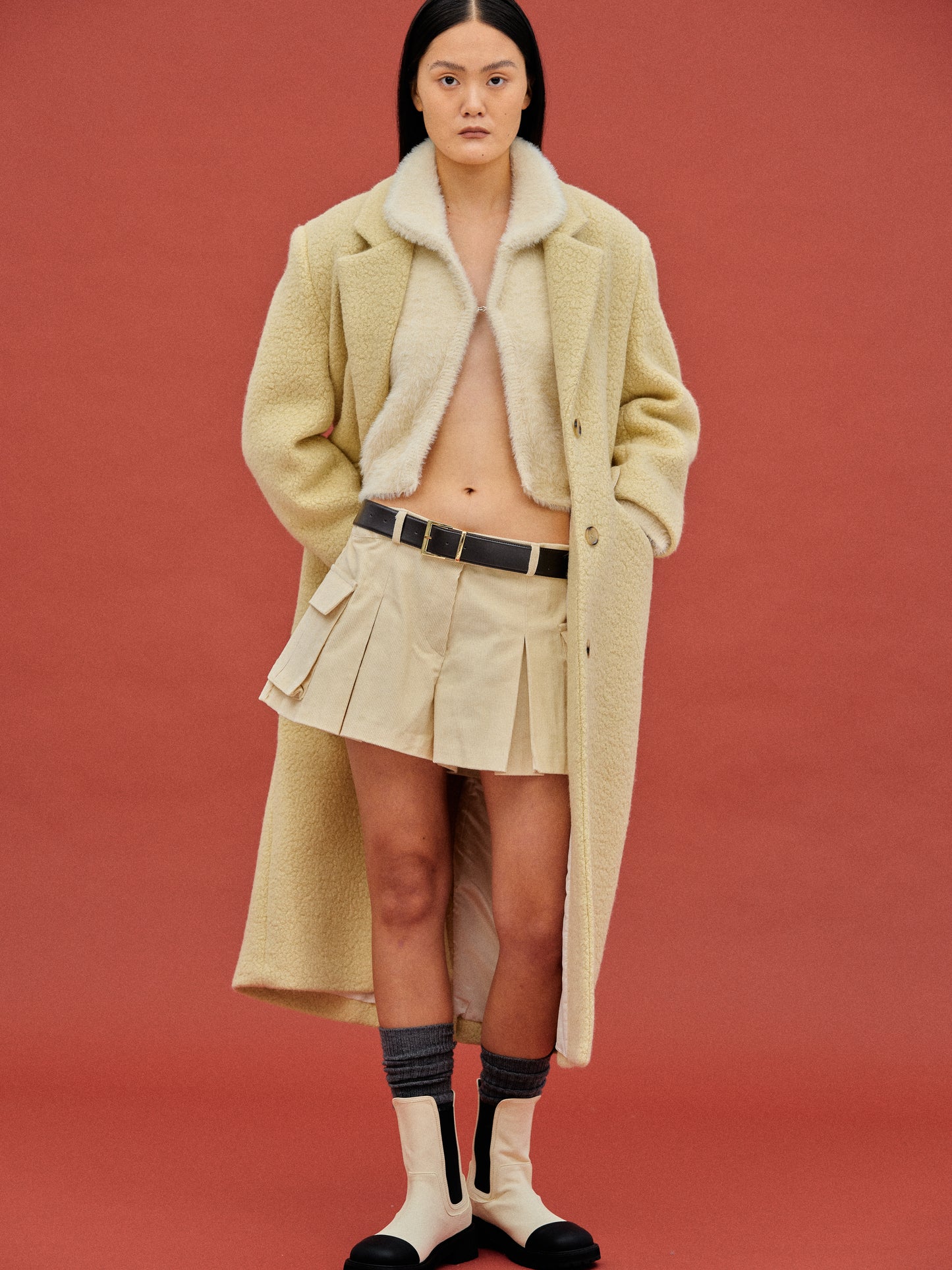Corduroy Cargo Shorts, Beige