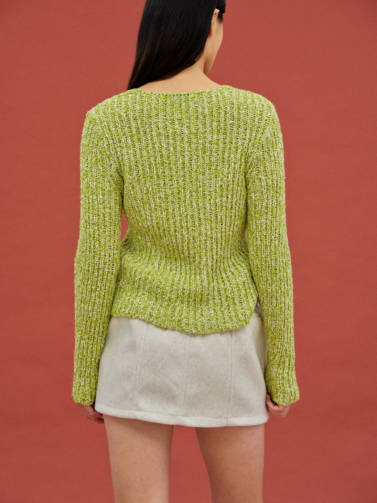 Two-Button Knit, Green