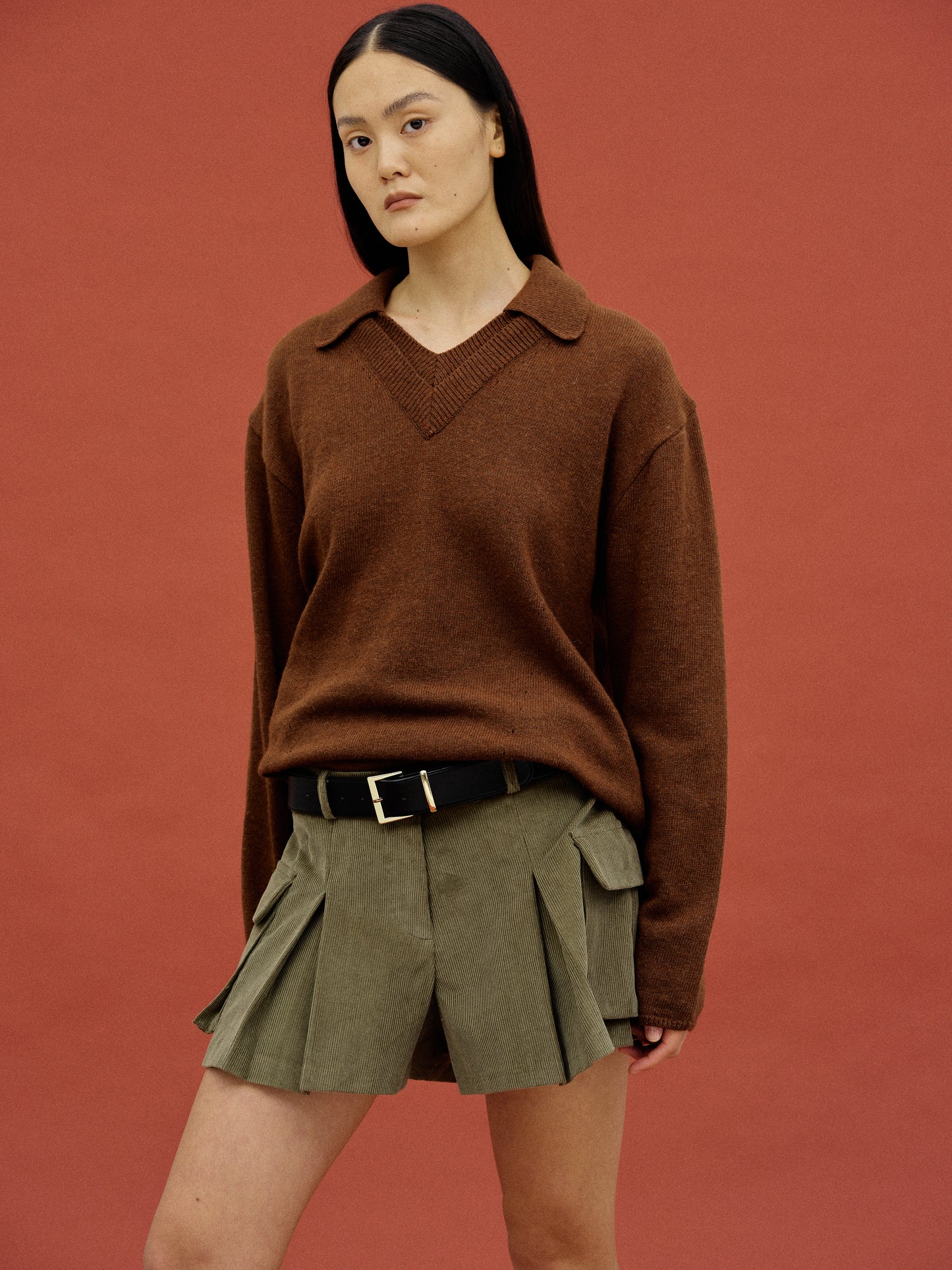 Corduroy Cargo Shorts, Khaki