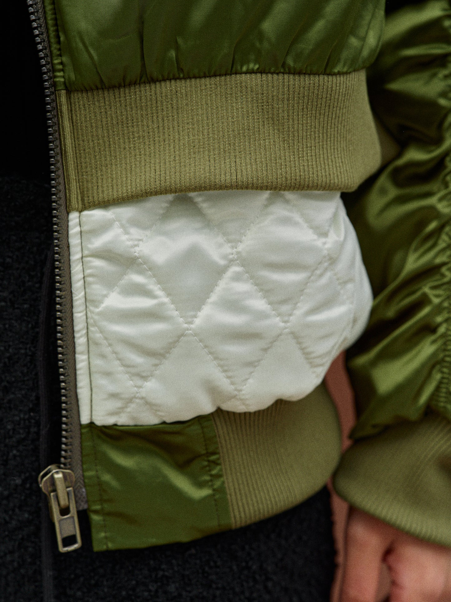 Layered Insulated Bomber, Khaki