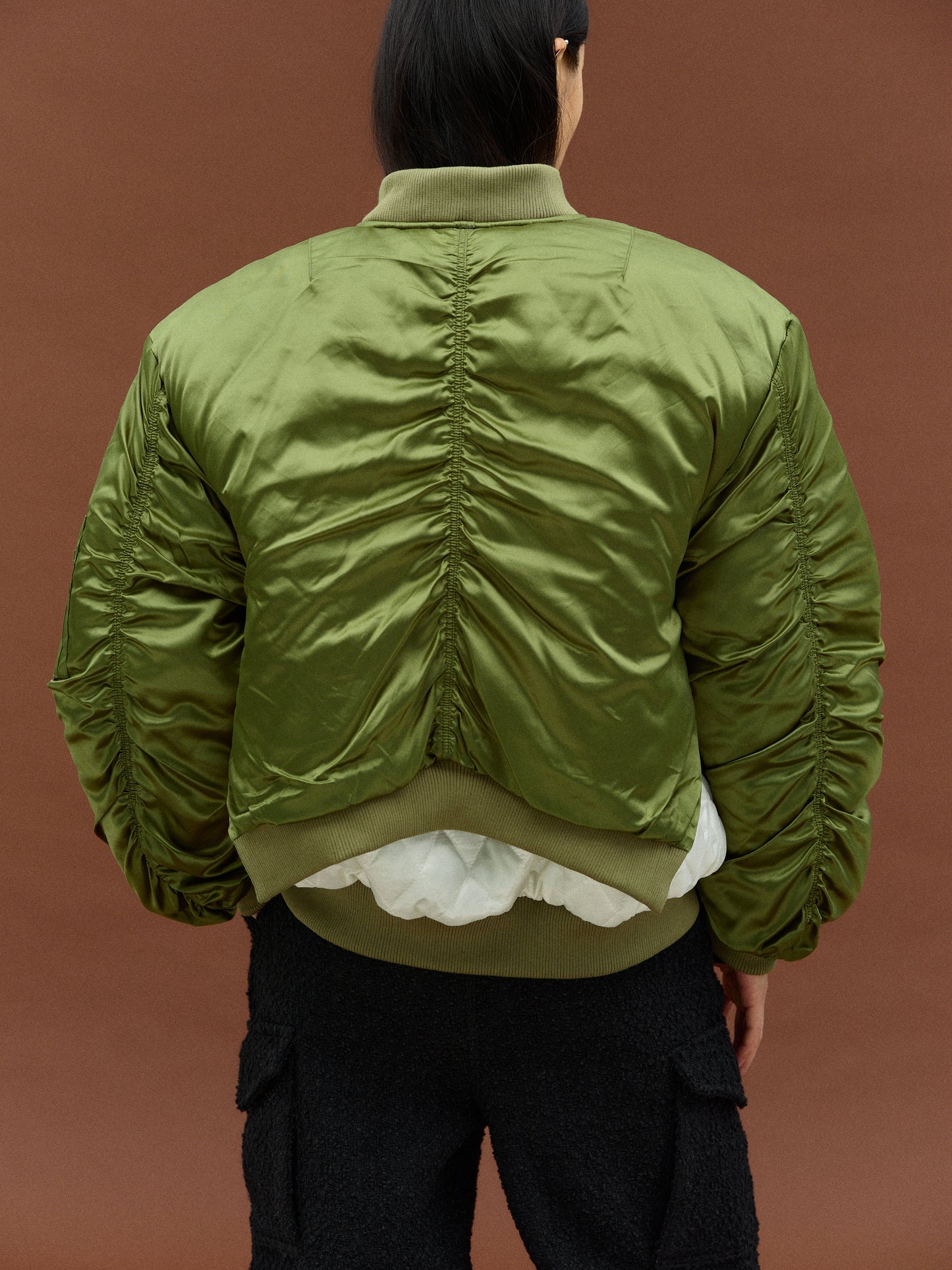 Layered Insulated Bomber, Khaki