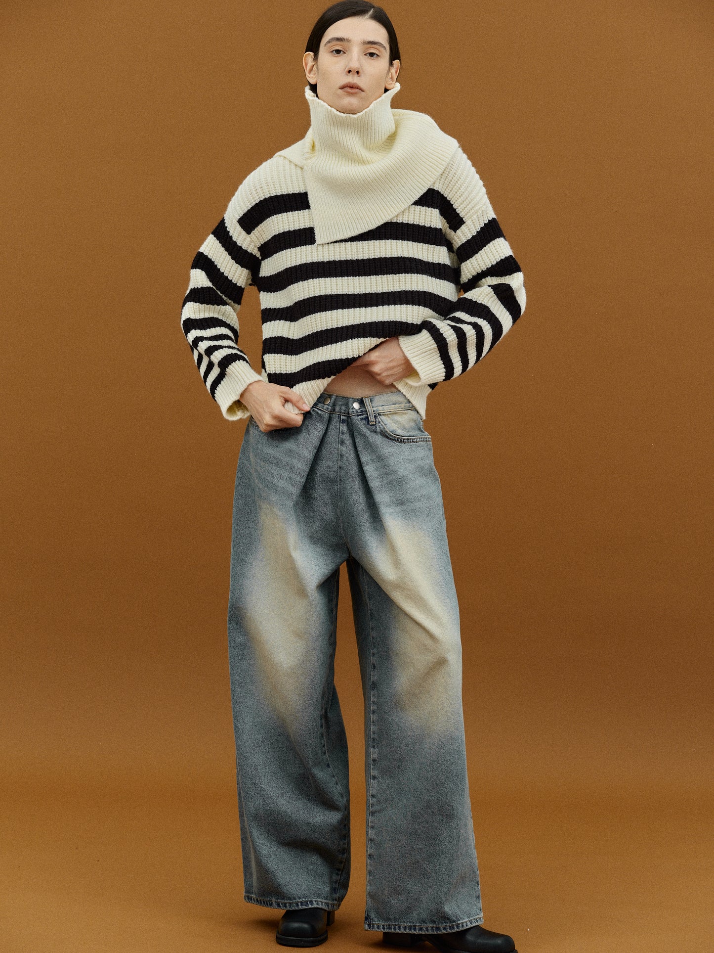 Elasticated Waistband Jeans, Blue