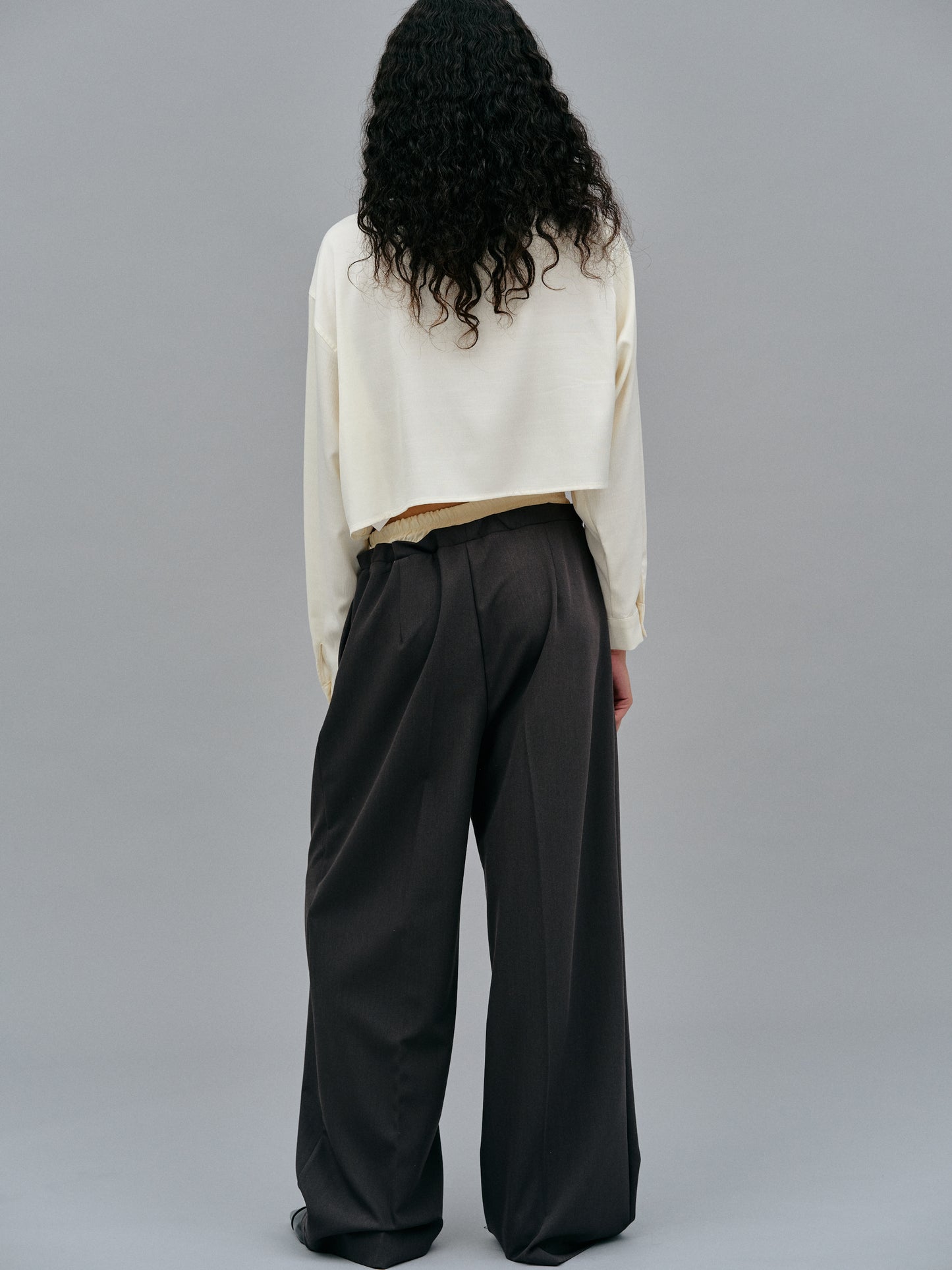 Foldover Button Blouse, Ivory