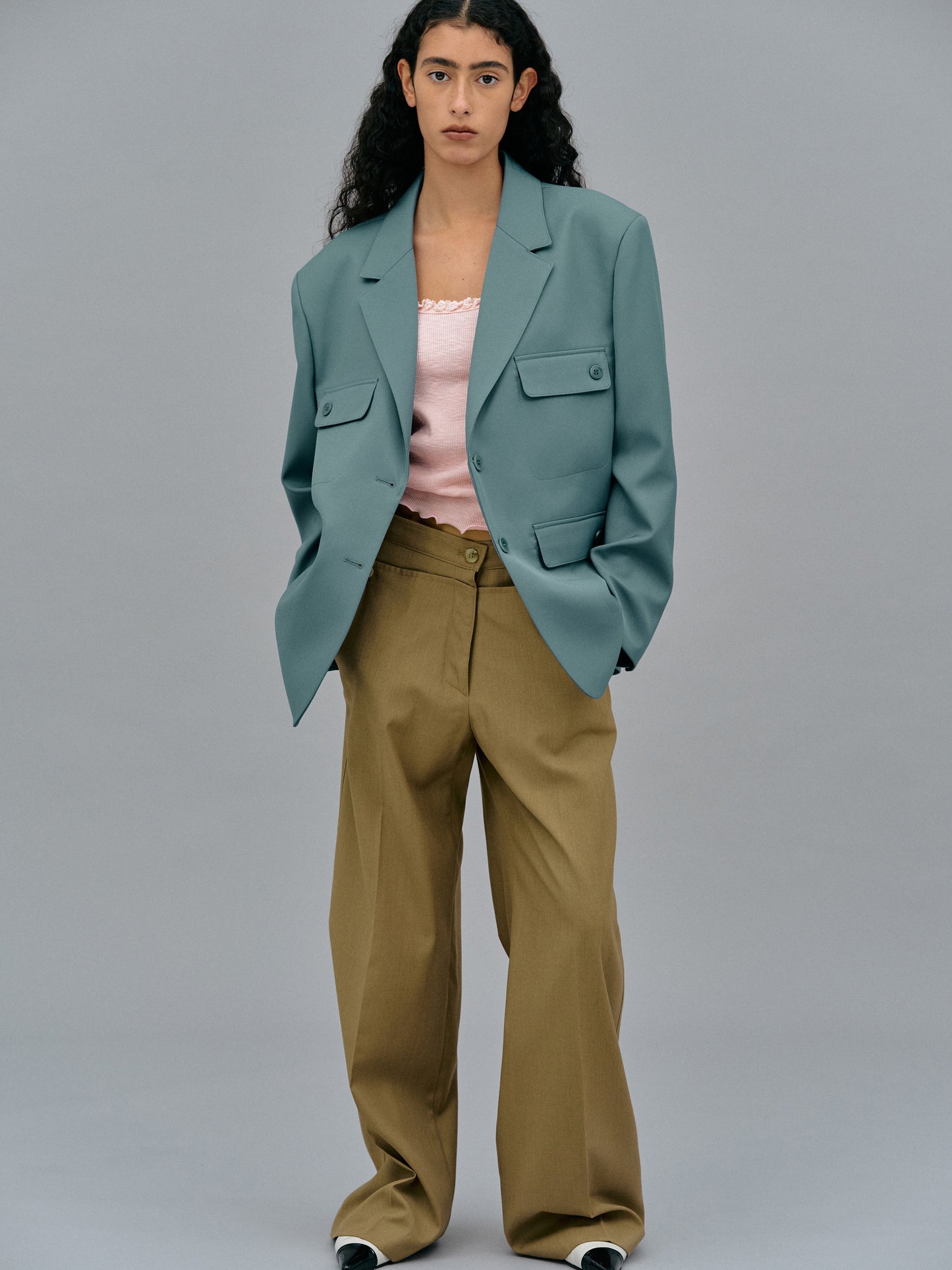 Double Pocket Blazer, Graphite