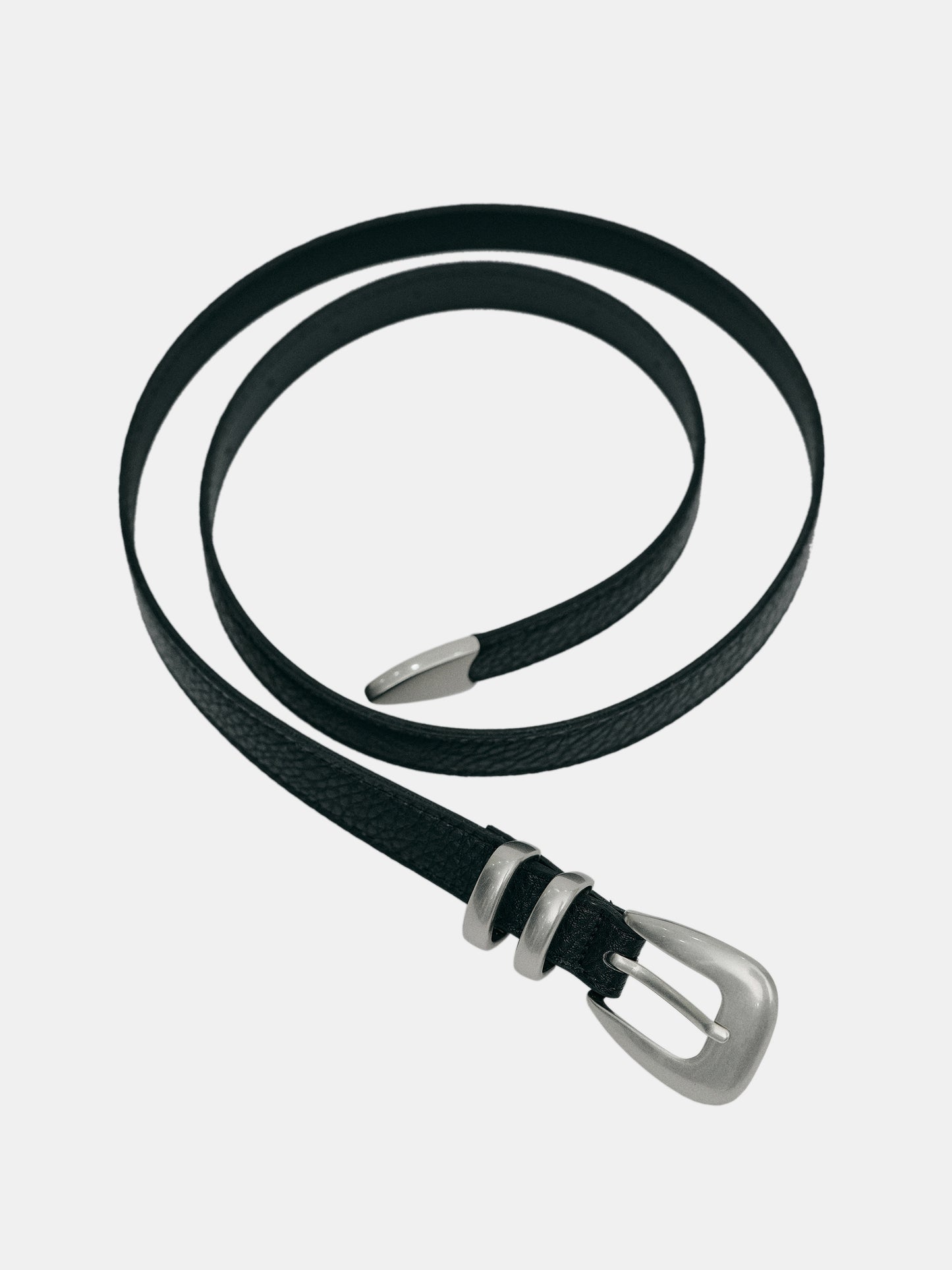 Vegan Leather Western Belt, Black