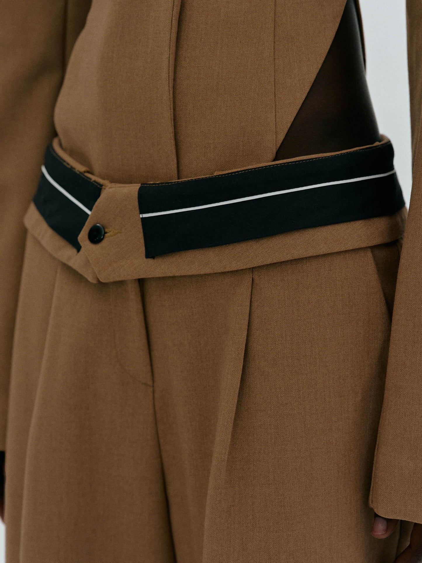 Reversed Waistband Suit Trousers, Russet