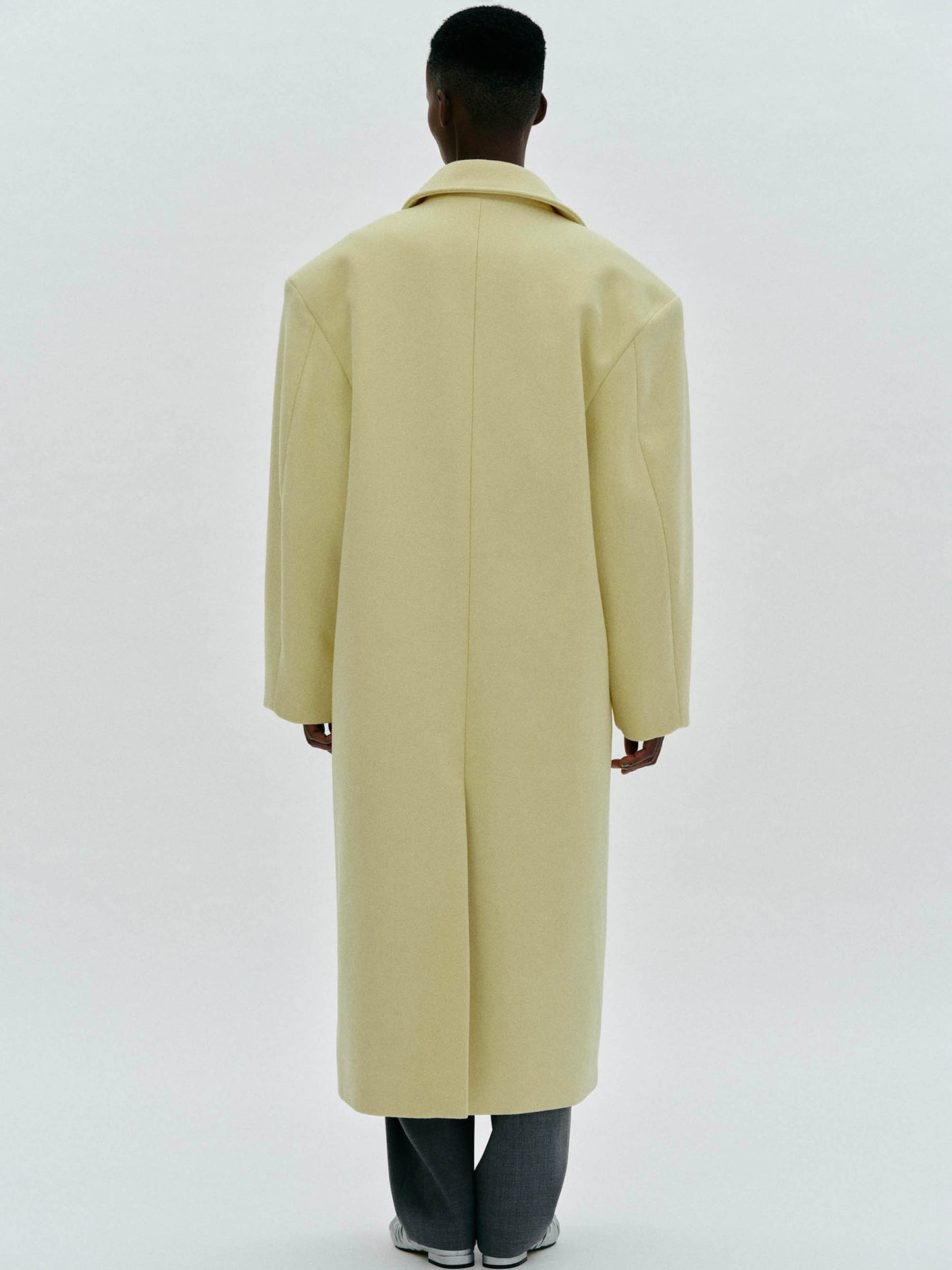Oversized Grandpa Coat, Lemon