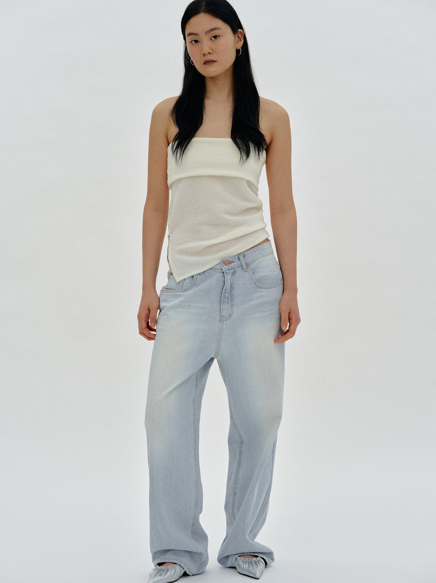 Textured Tube Top, Ivory