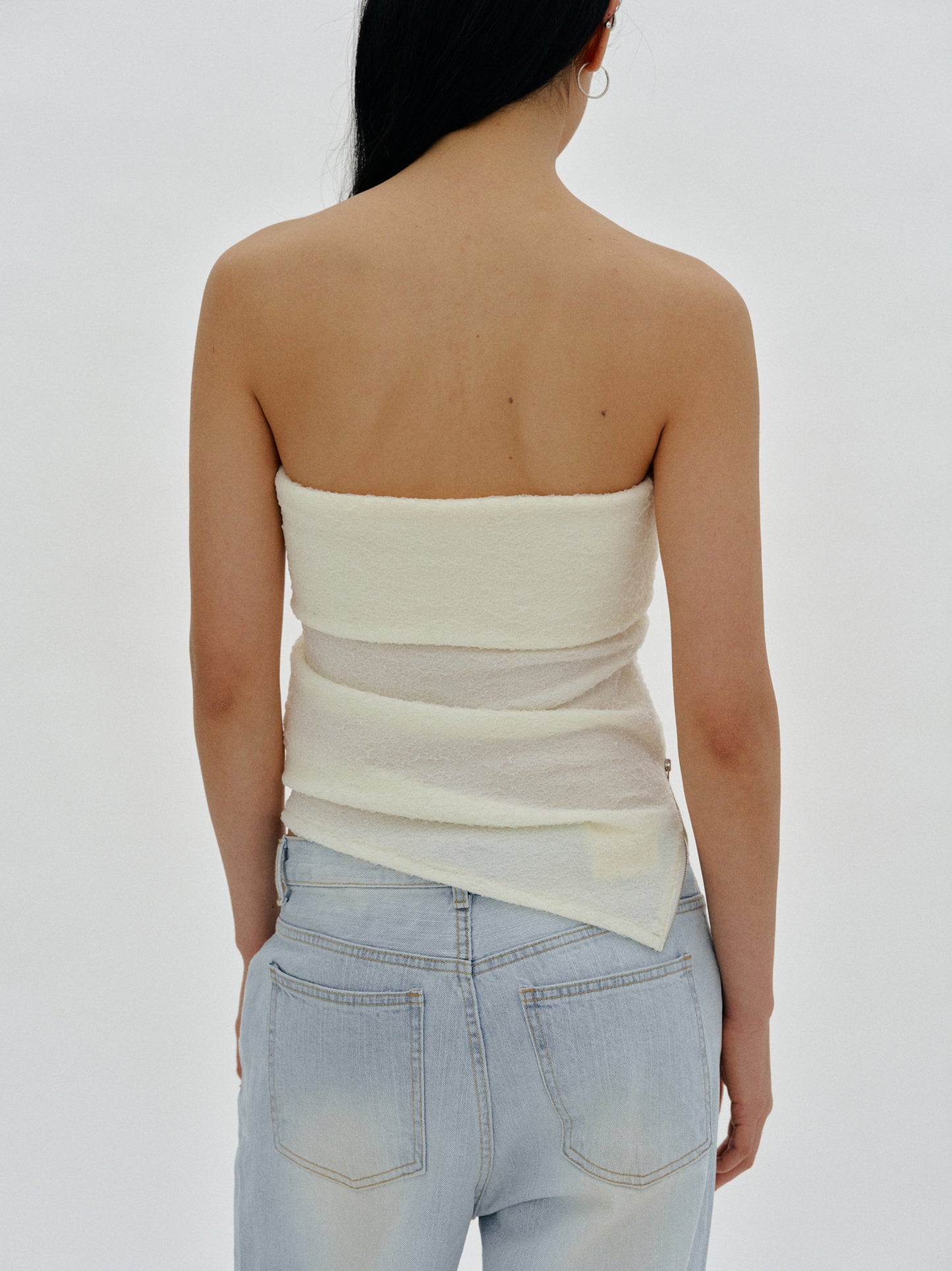 Textured Tube Top, Ivory