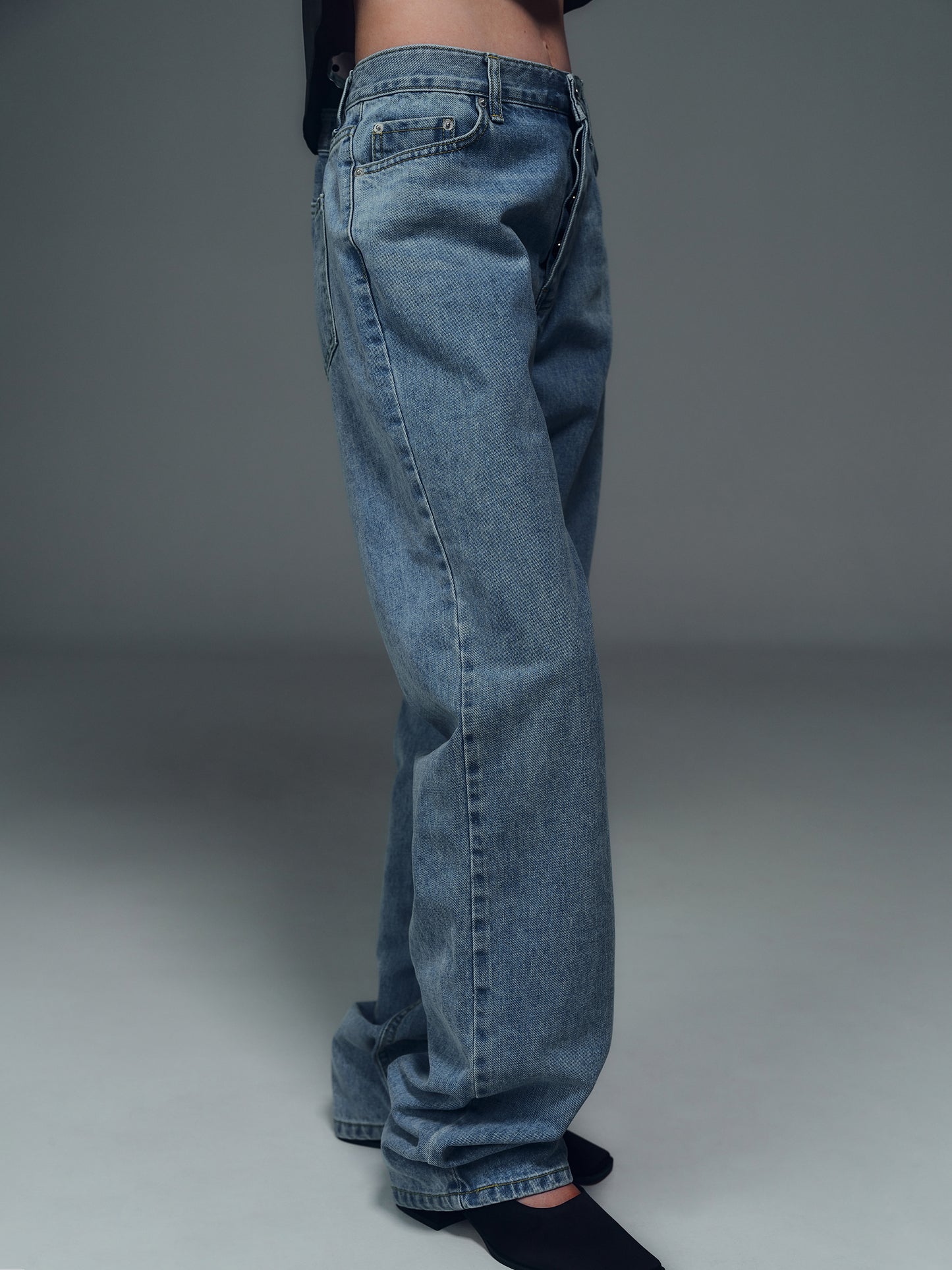 Full Length 70s Jeans, Blue