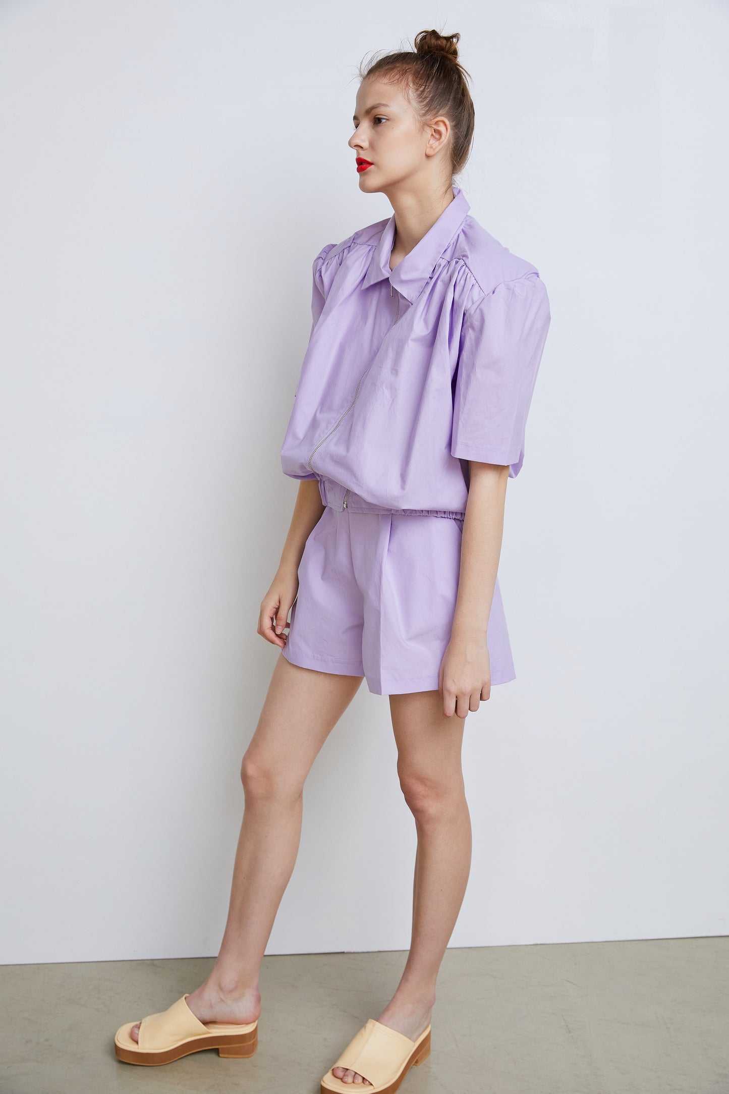 Padded Shoulder Bomber, Lavender