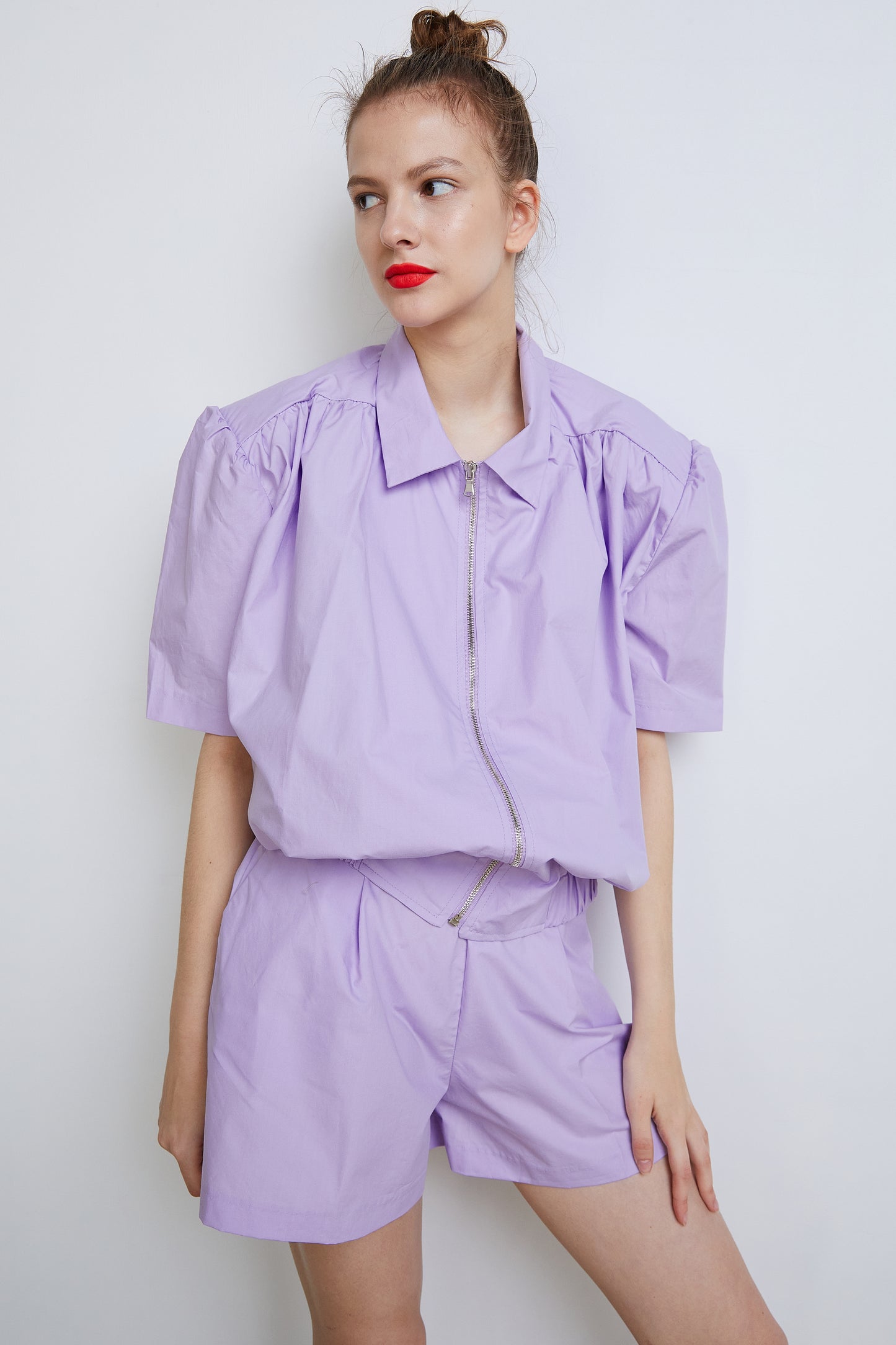Padded Shoulder Bomber, Lavender