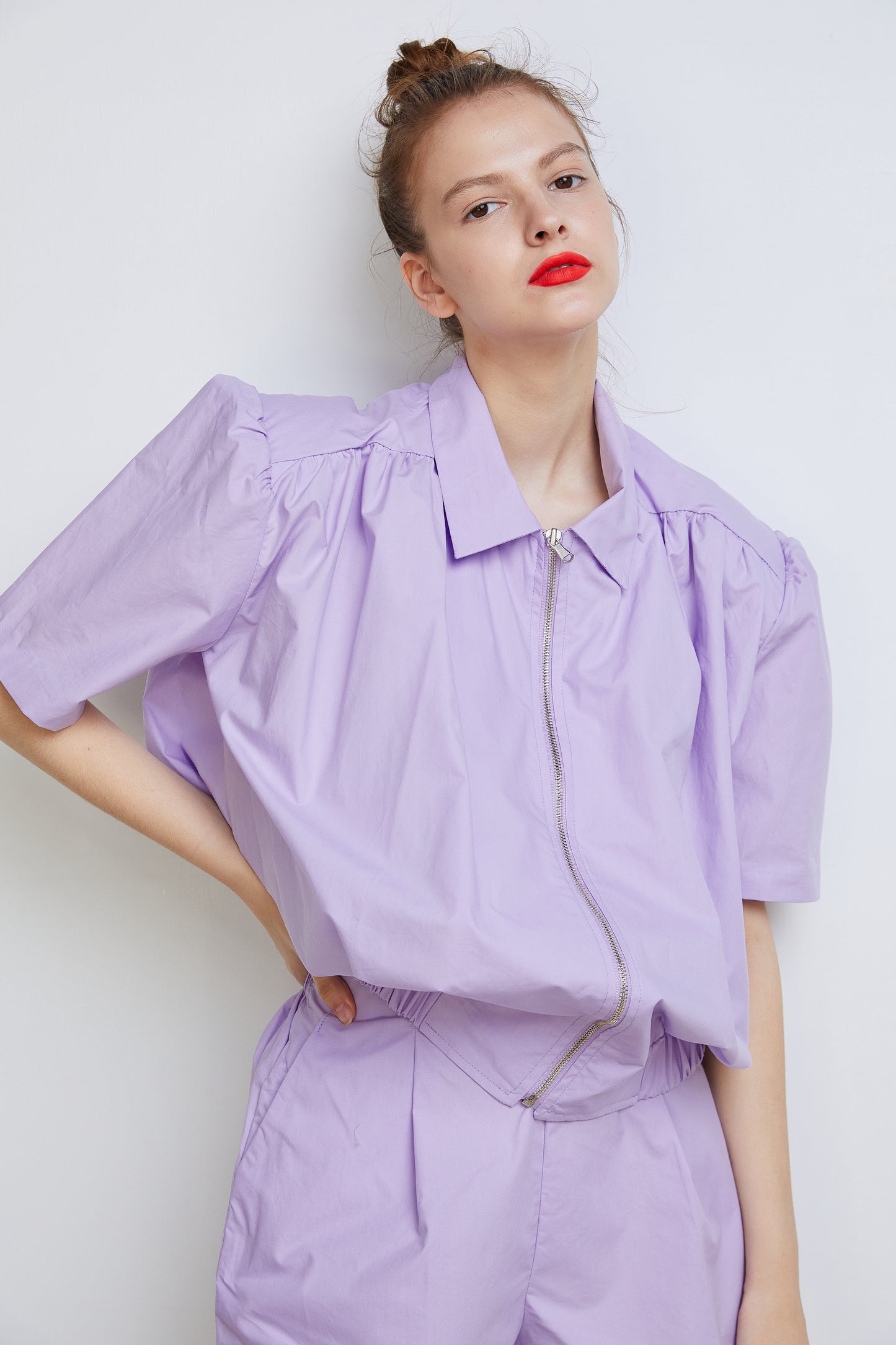 Padded Shoulder Bomber, Lavender