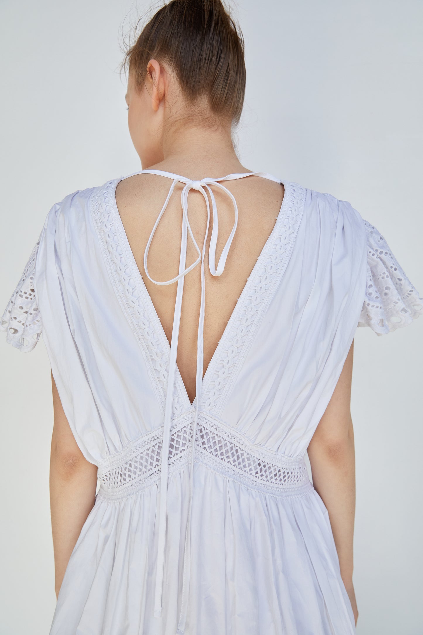 Maxi Eyelet Dress, White