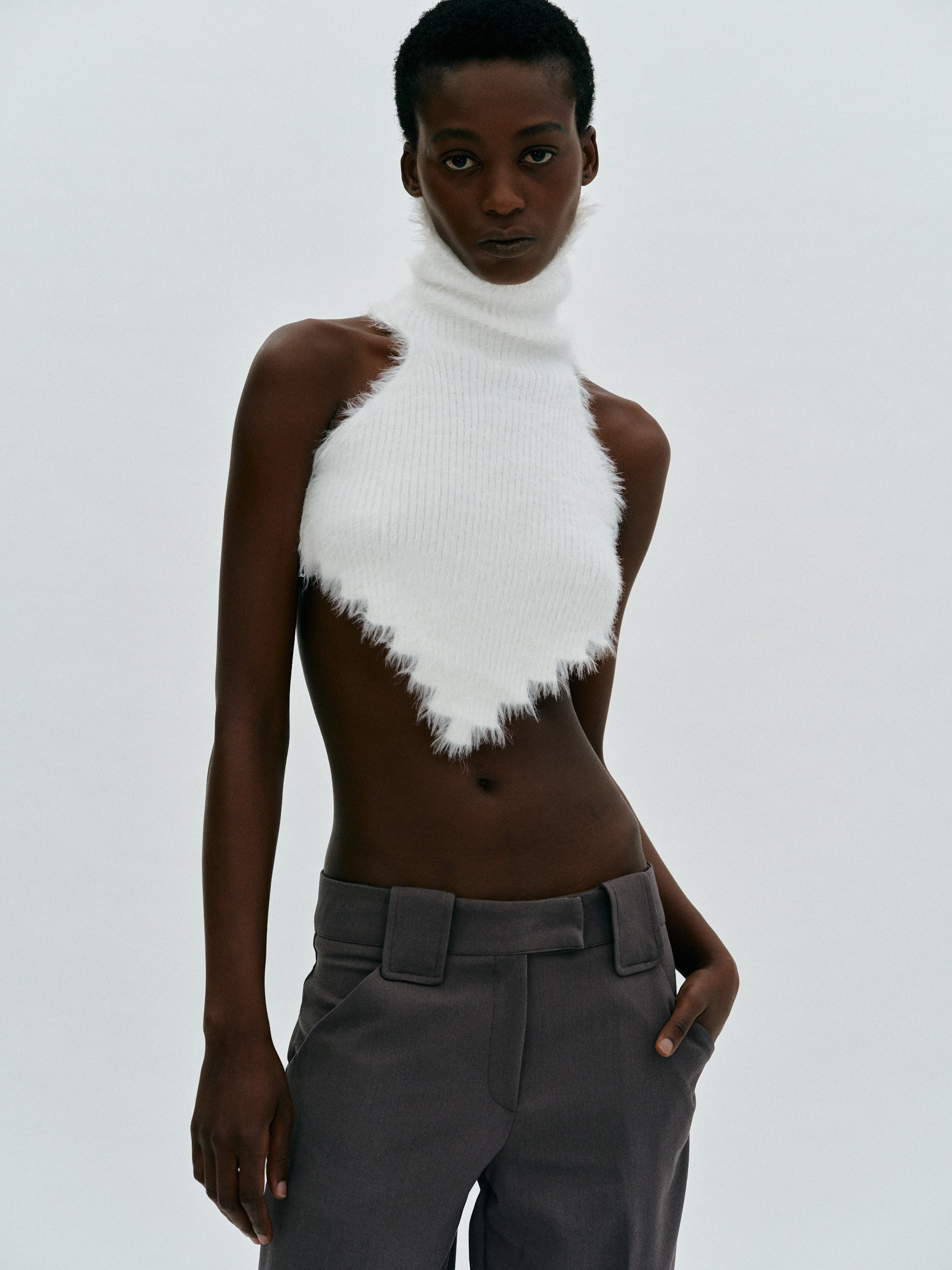 Boxy Cropped Shirt, White – SourceUnknown