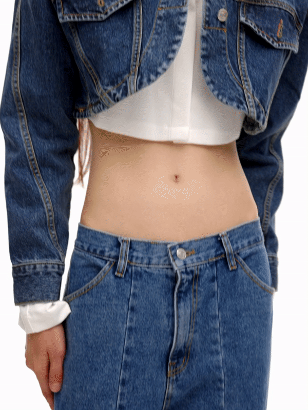 Workwear Cargo Jeans, Indigo Blue